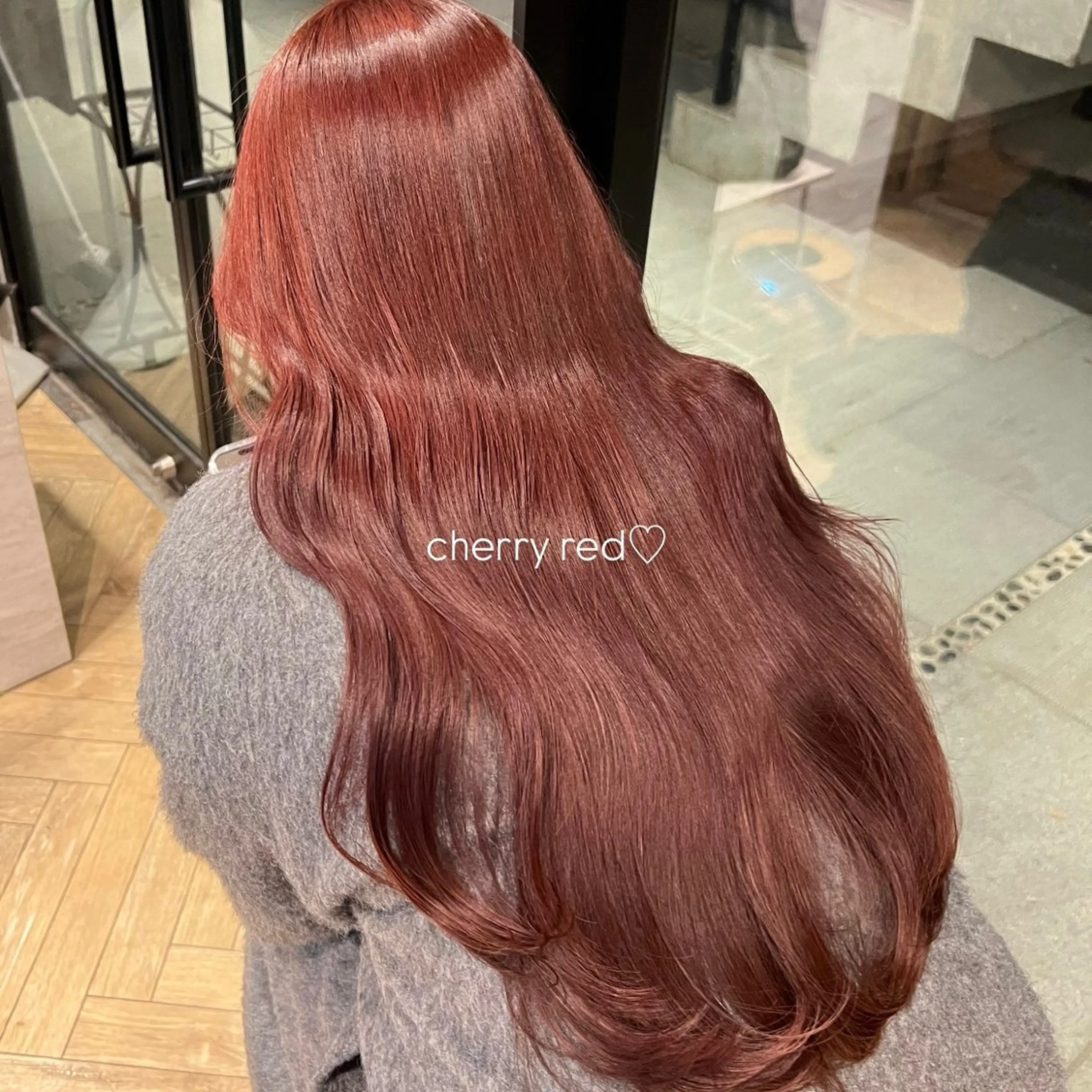 ロング カラー ブリーチ ブリーチなしカラー レッドカラー 暖色カラー/ベージュ 🩰ayano♡のヘアスタイル