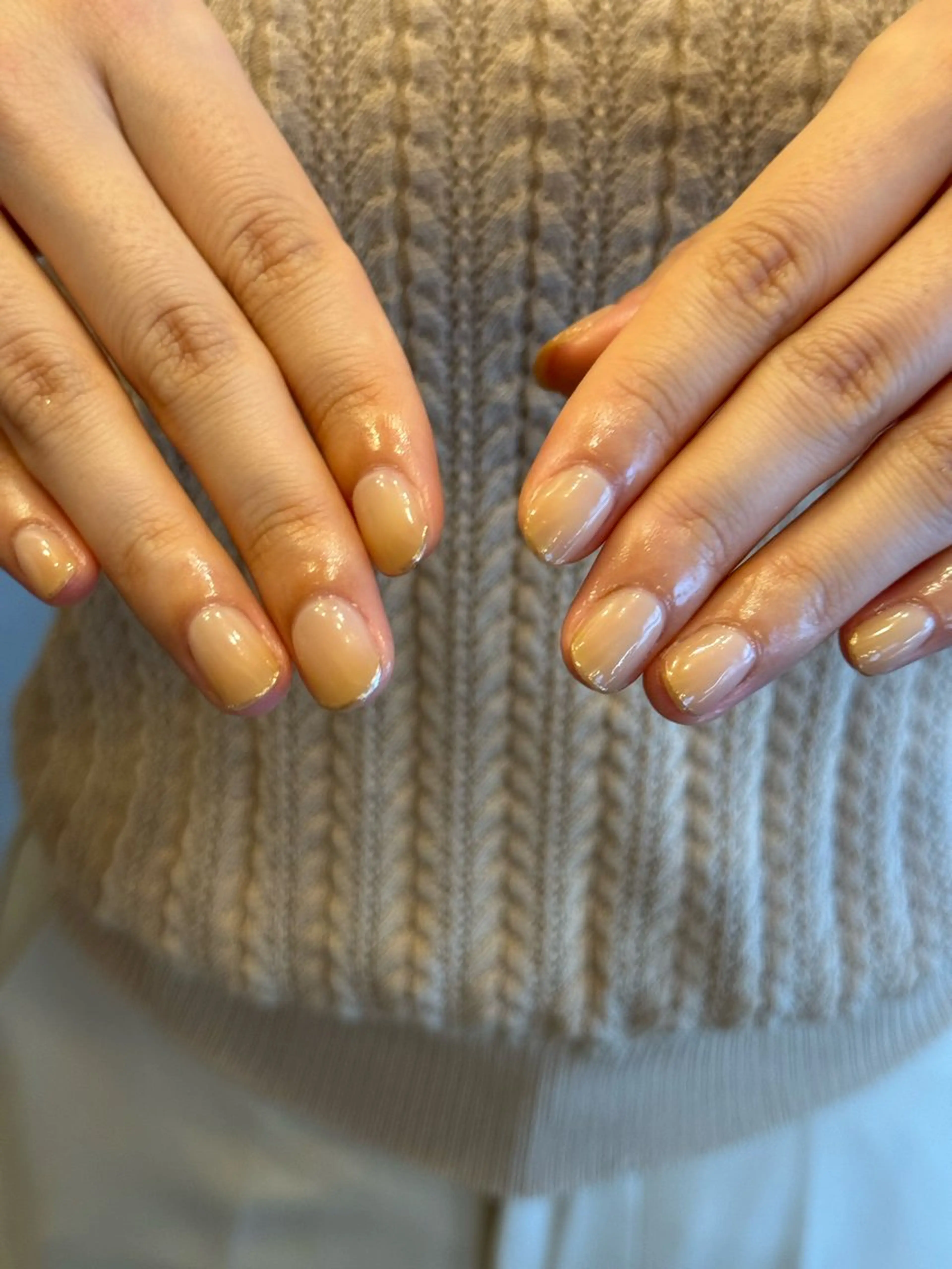 ネイル フレンチネイル ゴールド グラデーション 持ち込み filonnail asukaのネイルデザイン