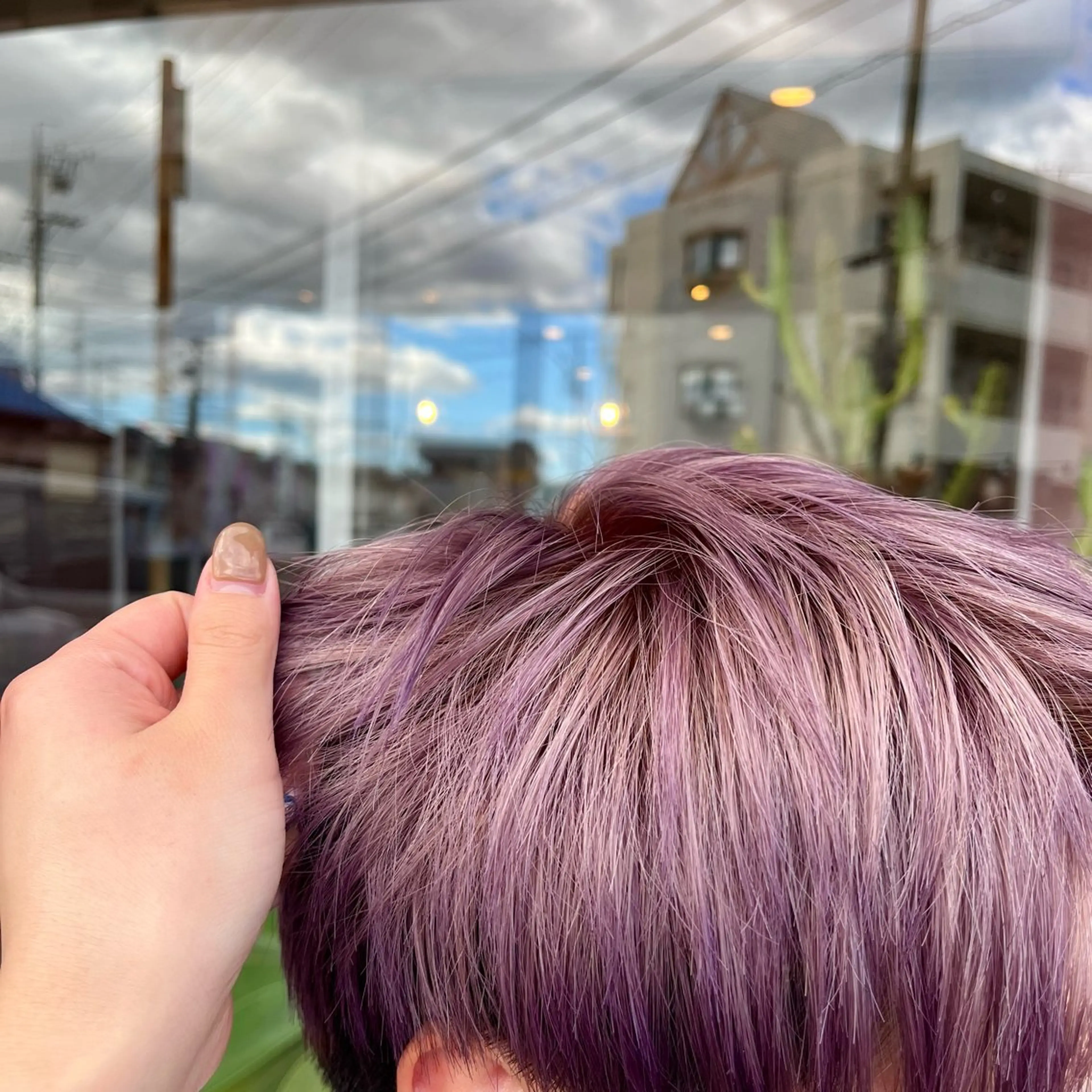 ショート パープルカラー ♡ナナコ♡ レイヤー/艶髪のヘアスタイル