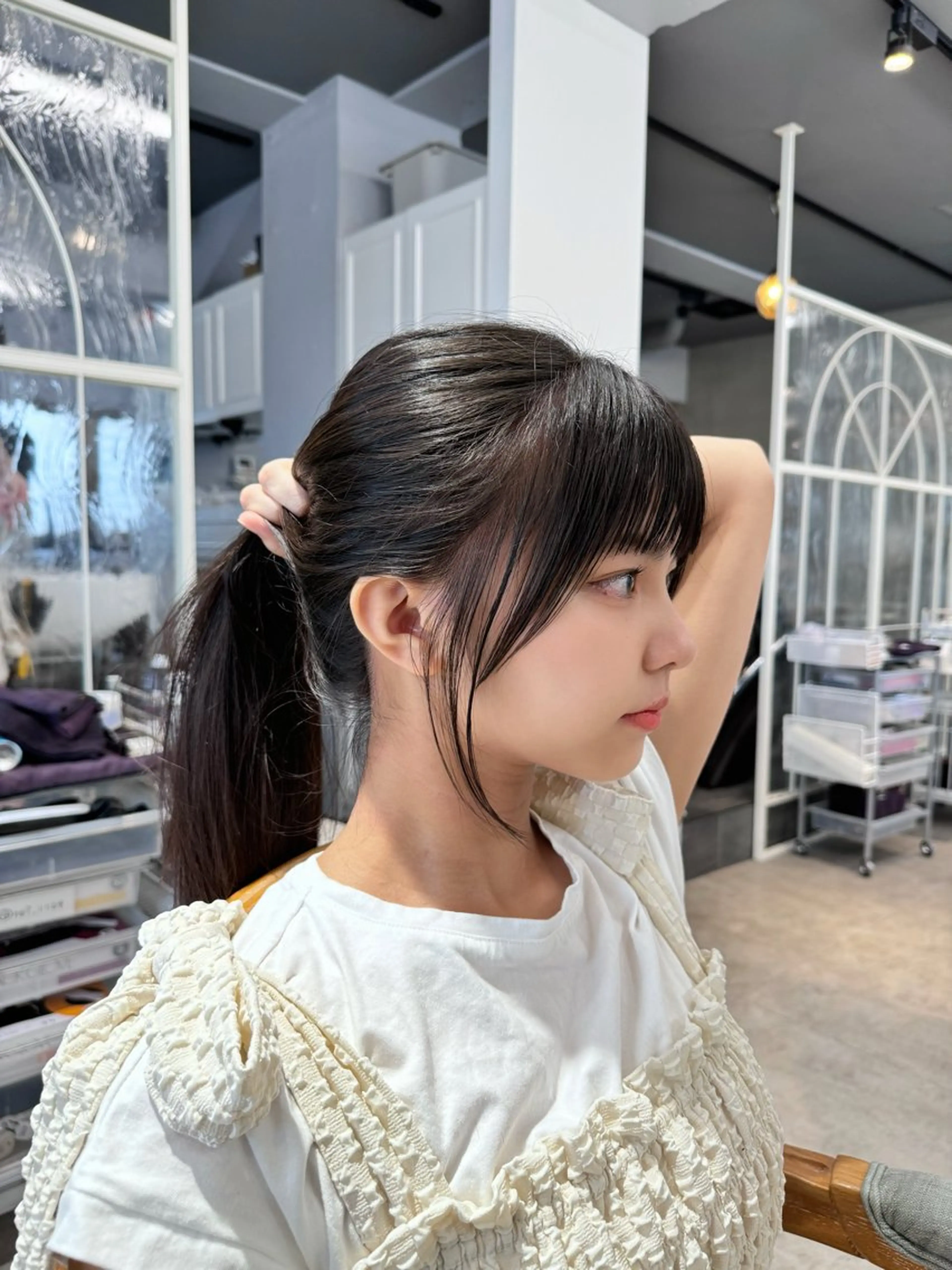 セミロング けんけん cachecacheのヘアスタイル