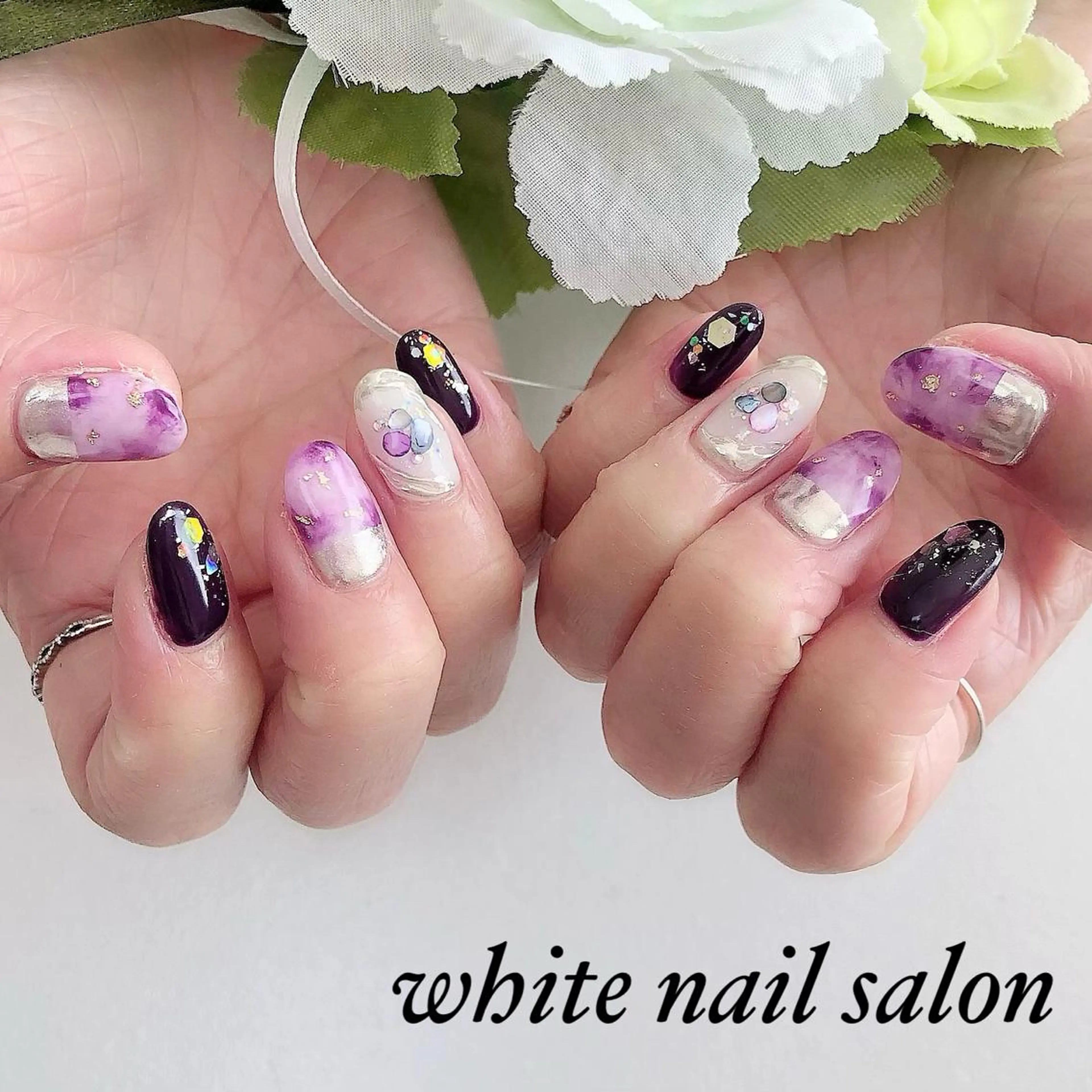 ネイル アートネイル フレンチネイル ジェルネイル ハードジェル 持ち込み white nail salonのネイルデザイン