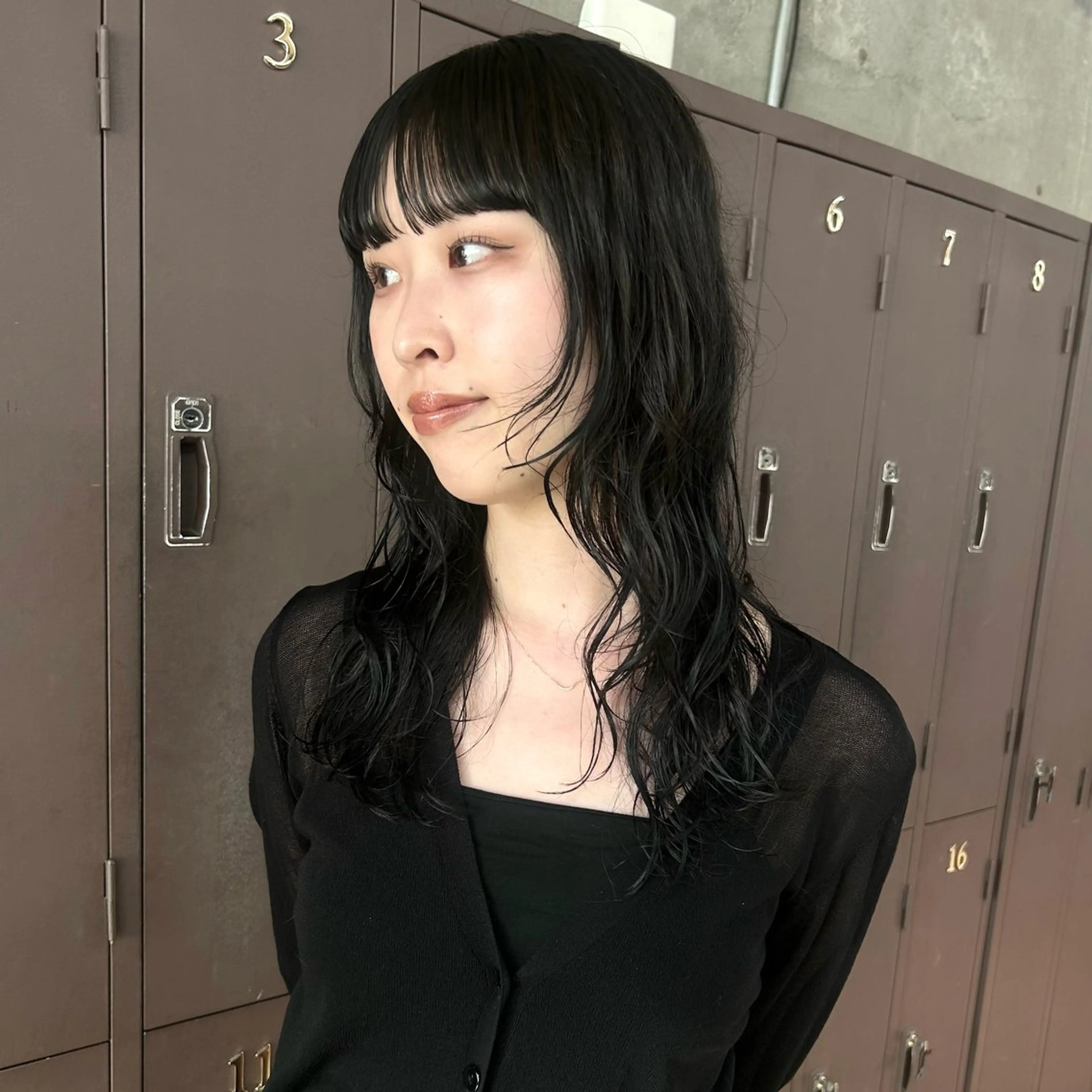 ロング カラー パーマ 顔周りカット レイヤーカット カット ヘアカラー パーマ 伊藤ほのか/パーマ /酸性ストレートのヘアスタイル