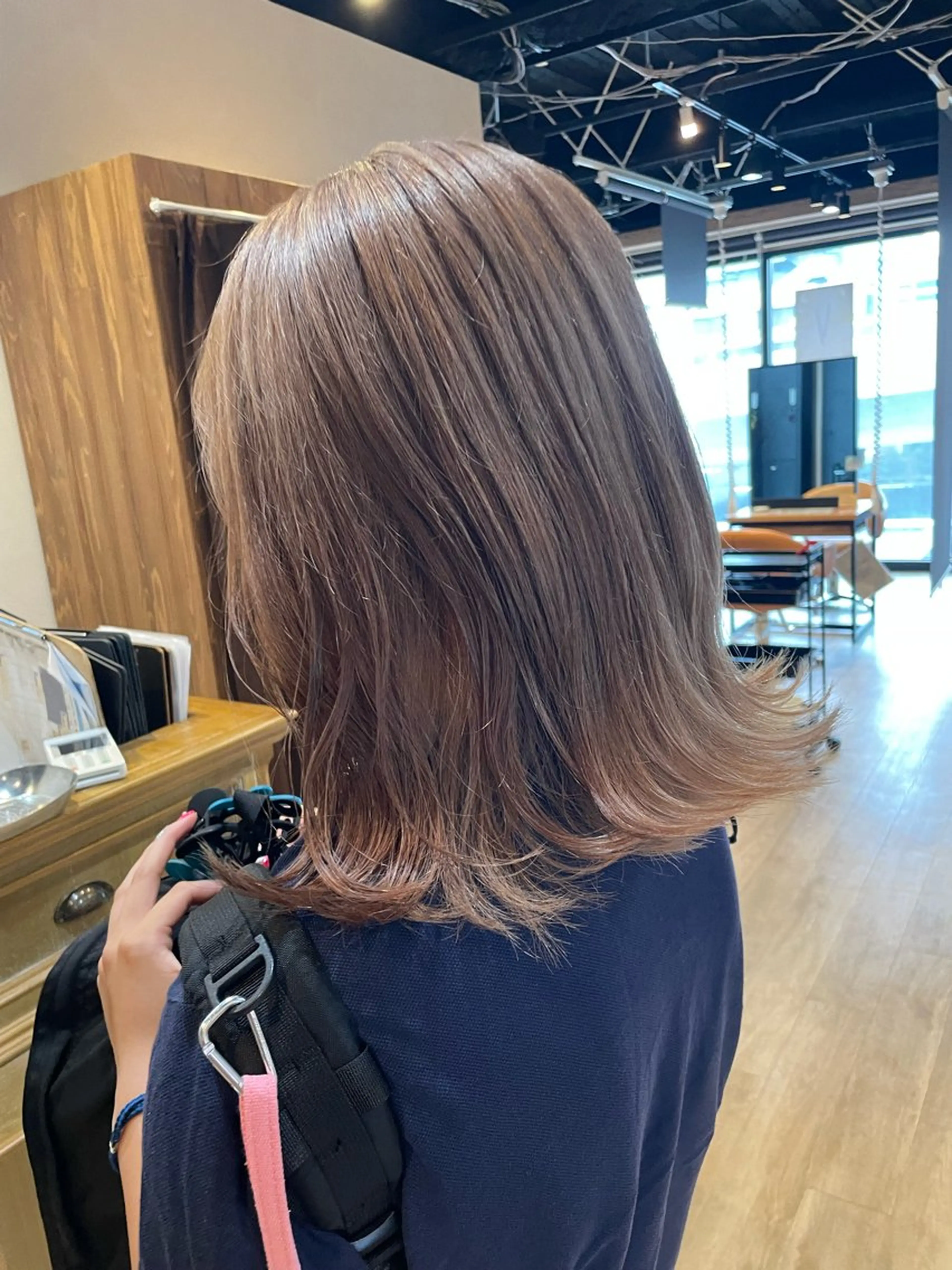 ロング カラー グレージュ モカグレージュ ヘアカラー トリートメント 髪質改善/ブリーチ 田代 龍我のヘアスタイル