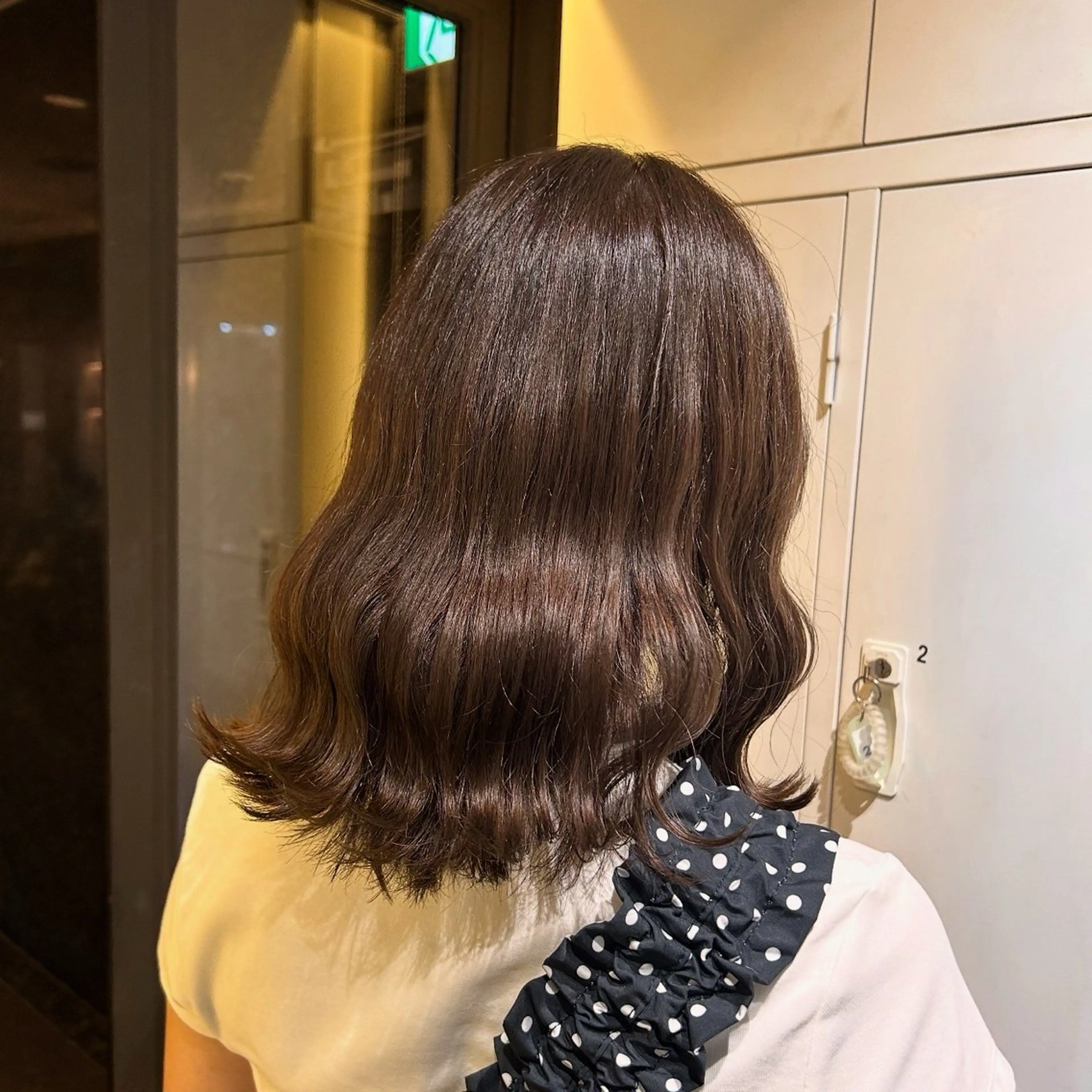 カラー ブラウンカラー オリーブブラウン 大阪美容室 Rioのヘアスタイル