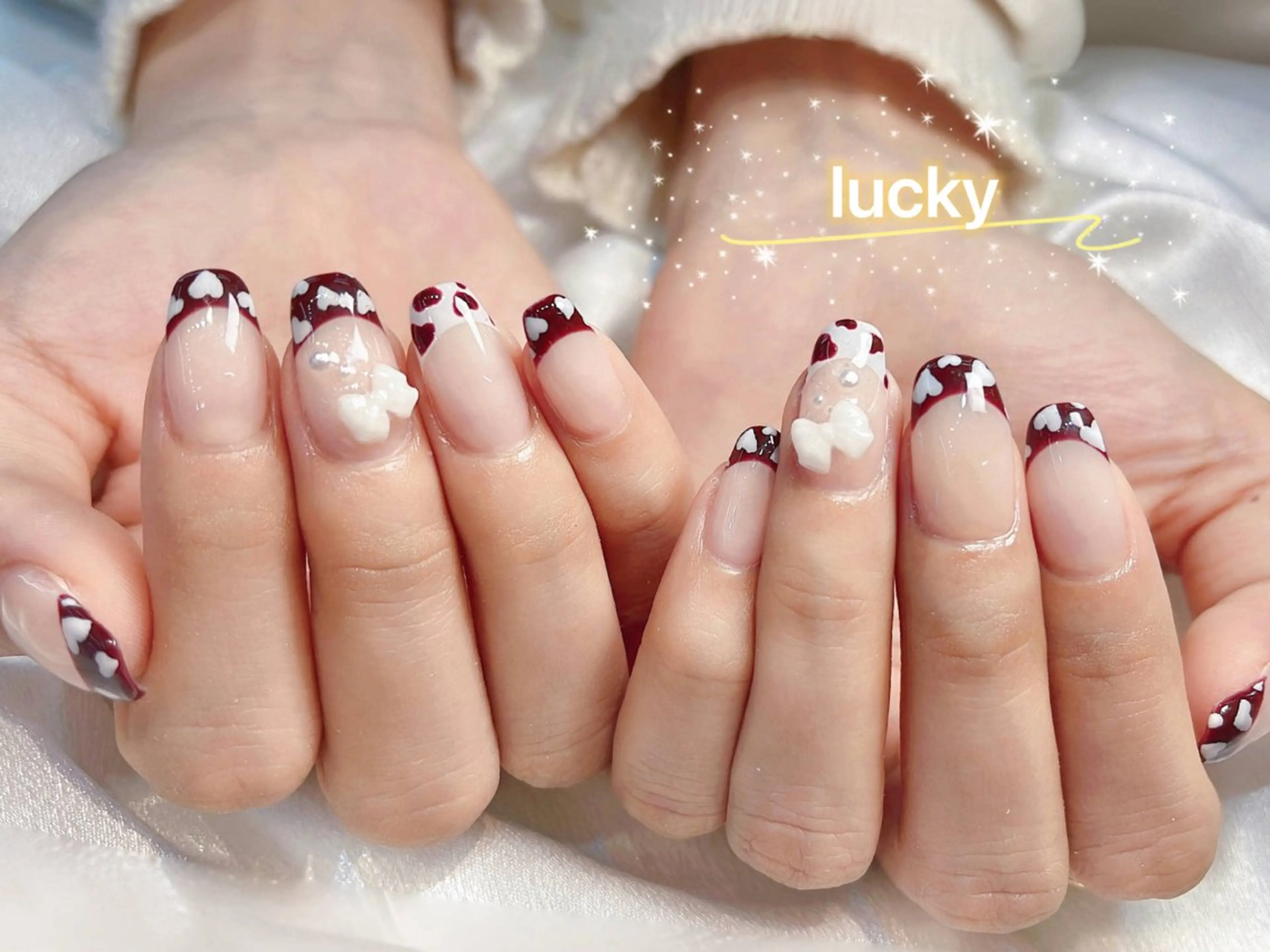 ネイル アートネイル チークネイル 長さ出し フットネイル ジェルネイル ハンドネイル ハンドケア ラッキーネイルサロン 西川口東口店のネイルデザイン