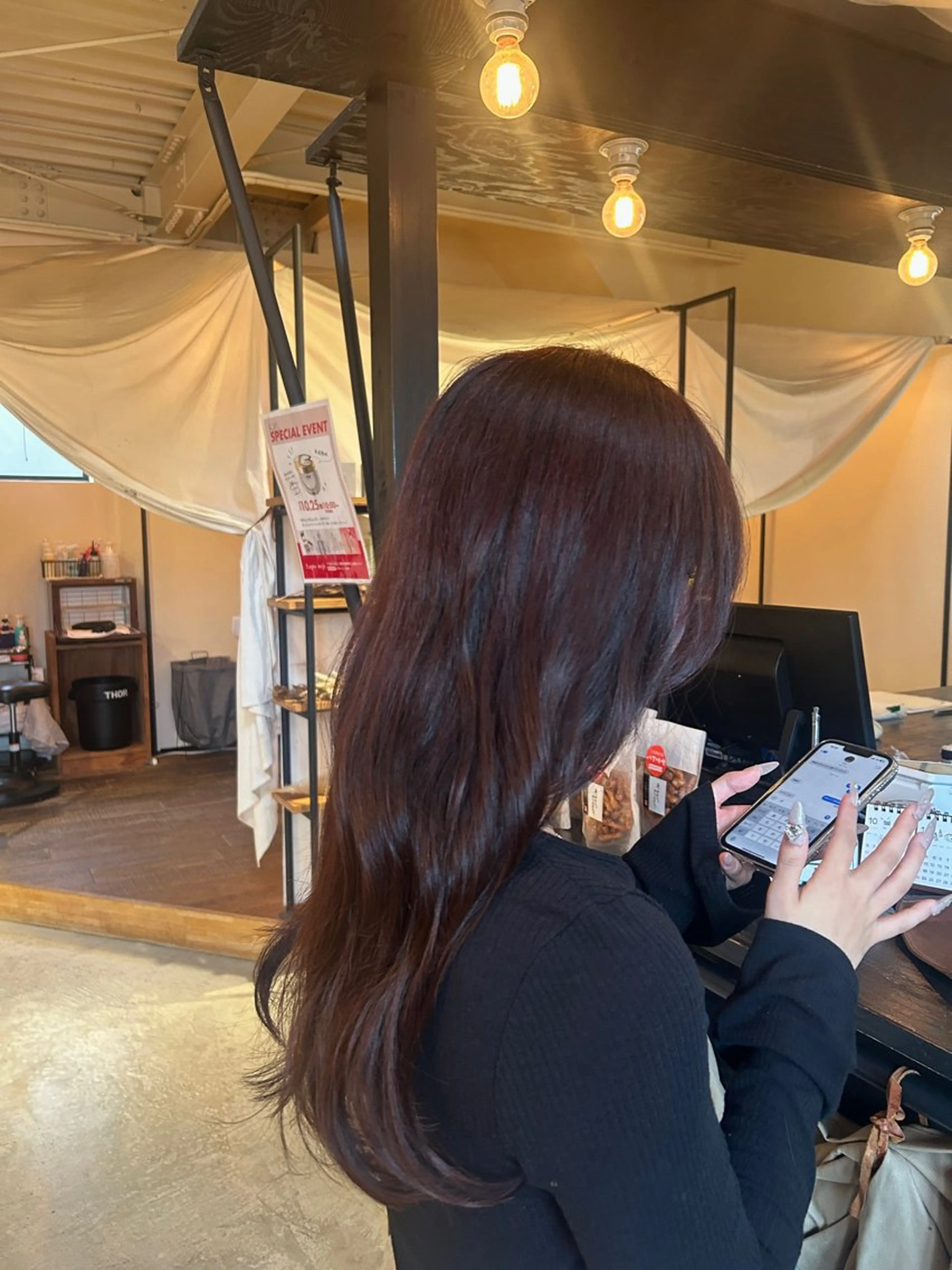 ロング カラー 透明感カラー ラベンダーカラー ピンクカラー ピンクラベンダー ヘアカラー オリーブベージュ/ 岡崎/みゆうのヘアスタイル