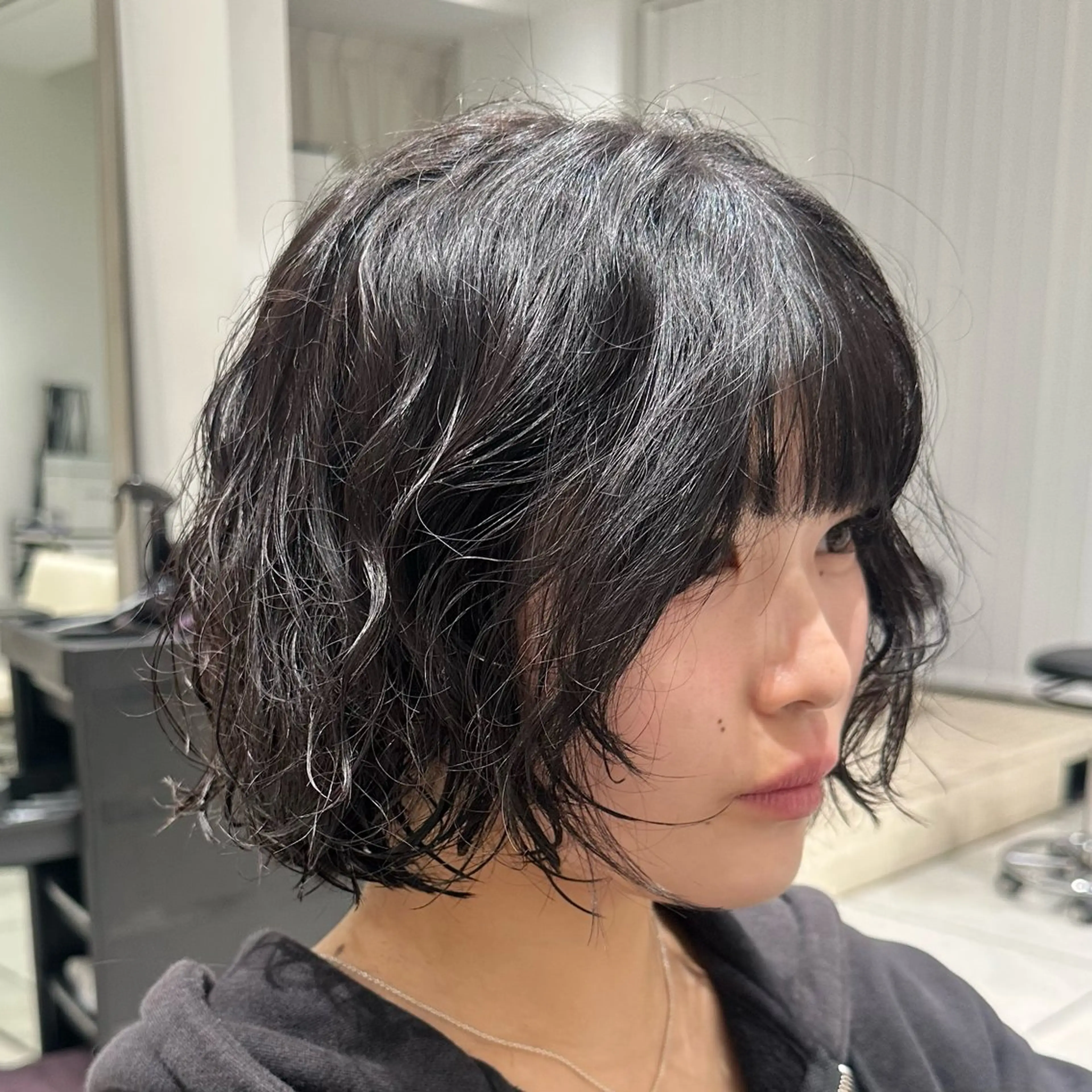 ショート パーマ 短めショートカット カットモデルのヘアスタイル
