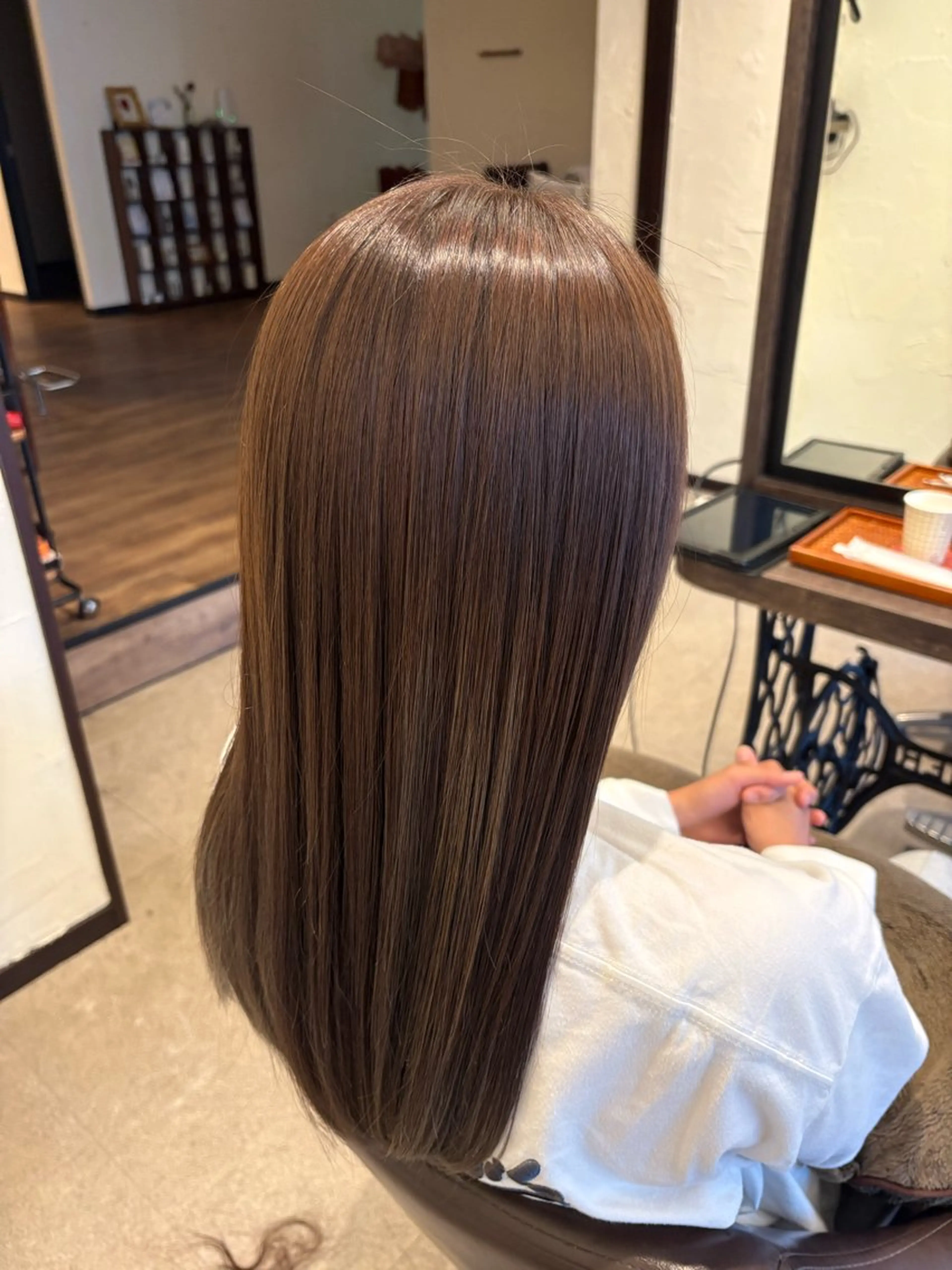 ロング カラー 髪質改善 カット ヘアカラー トリートメント 山下ちひろ/似合わせ カット/スパニストのマツエク・マツパデザイン