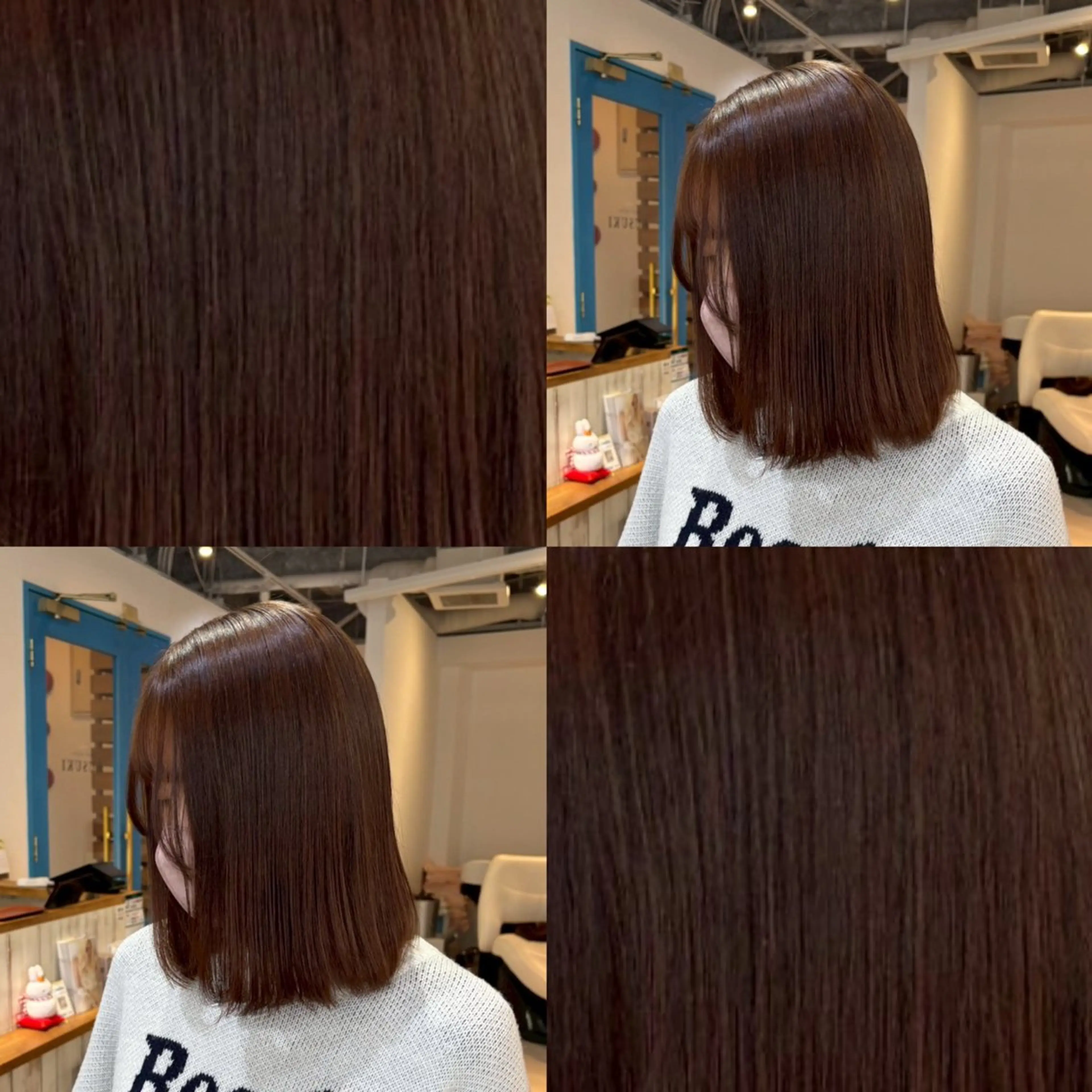 ショート カラー ブラウンカラー オレンジ オレンジブラウン ヘアカラー トリートメント RINNO🌷艶髪/ 艶カラー/縮毛矯正のヘアスタイル