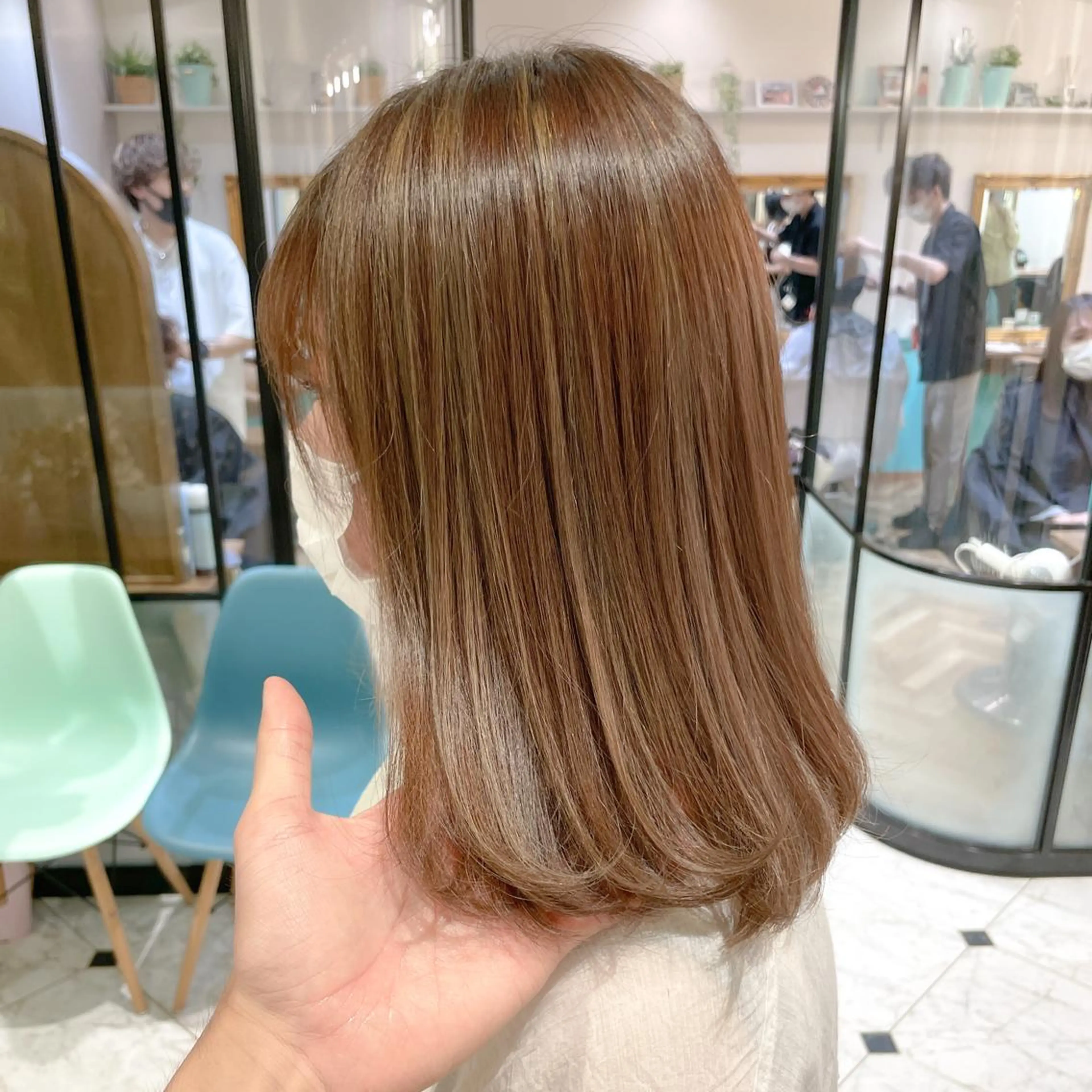 ミディアム ヘアカラー トリートメント レイヤー/韓国ヘア 縮毛矯正🫧鈴木颯のヘアスタイル