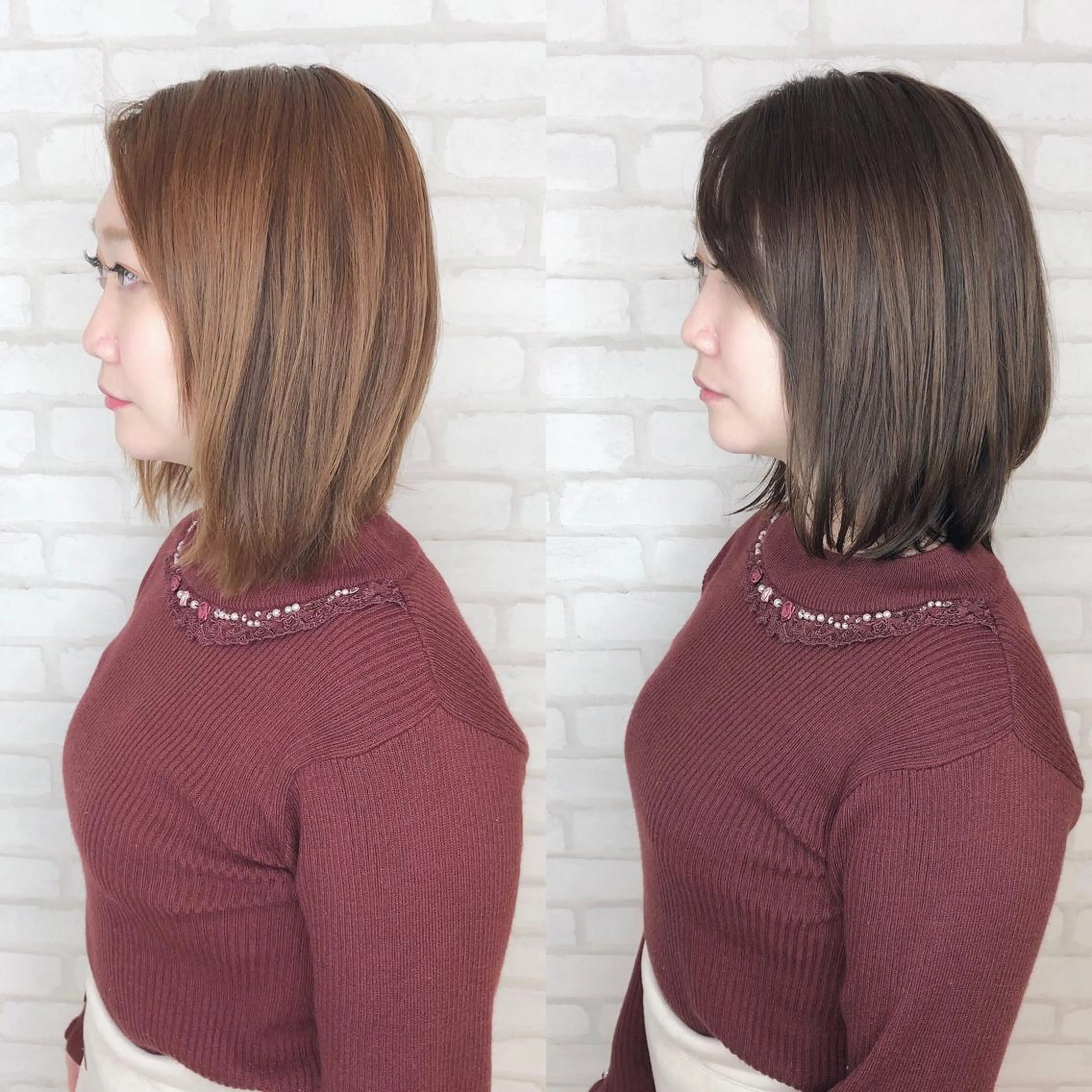 ミディアム カラー アビリタ 警固のヘアスタイル