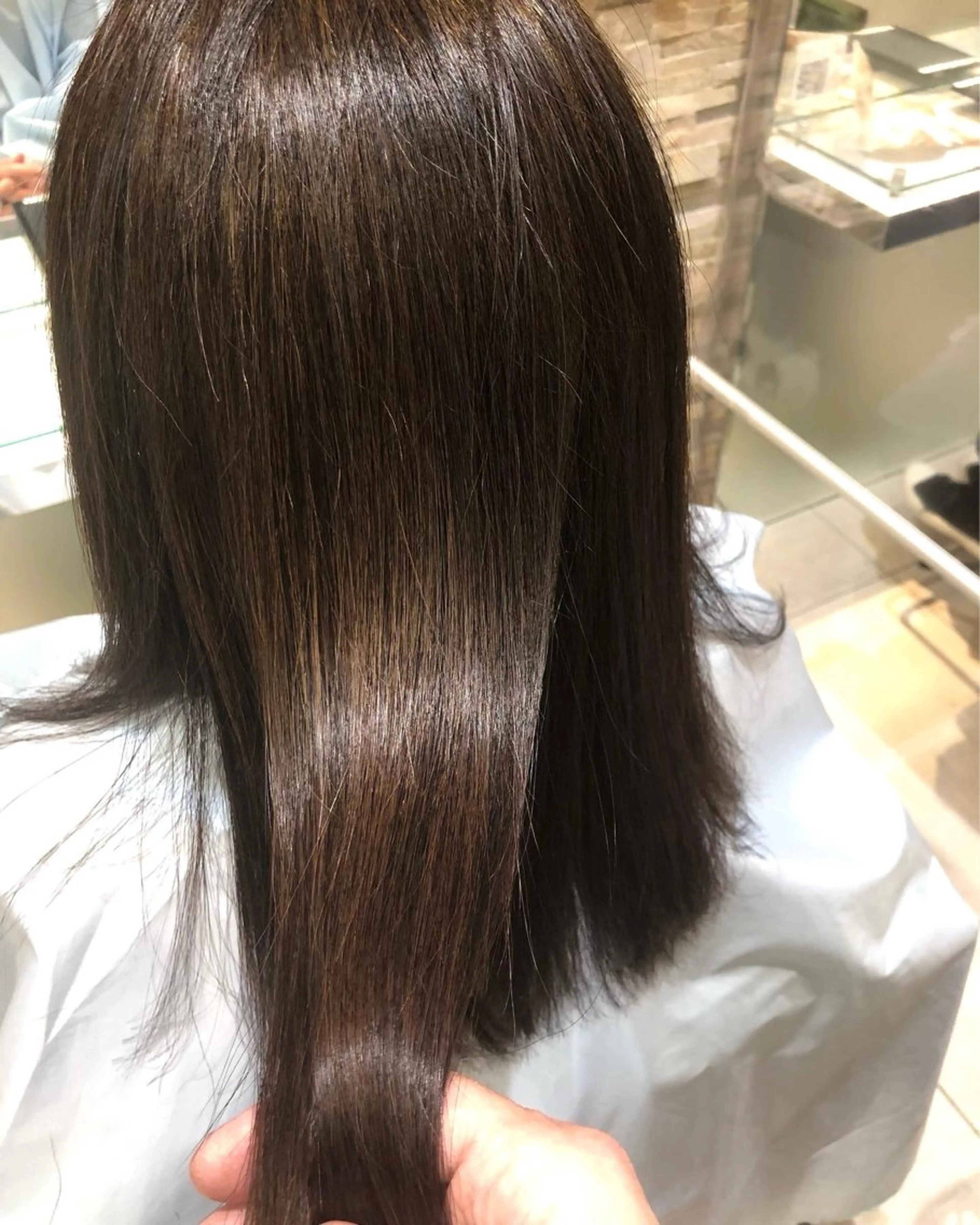 セミロング パーマ 髪質改善 ストレートパーマ 酸性ストレート特化× 艶髪師/及川のヘアスタイル