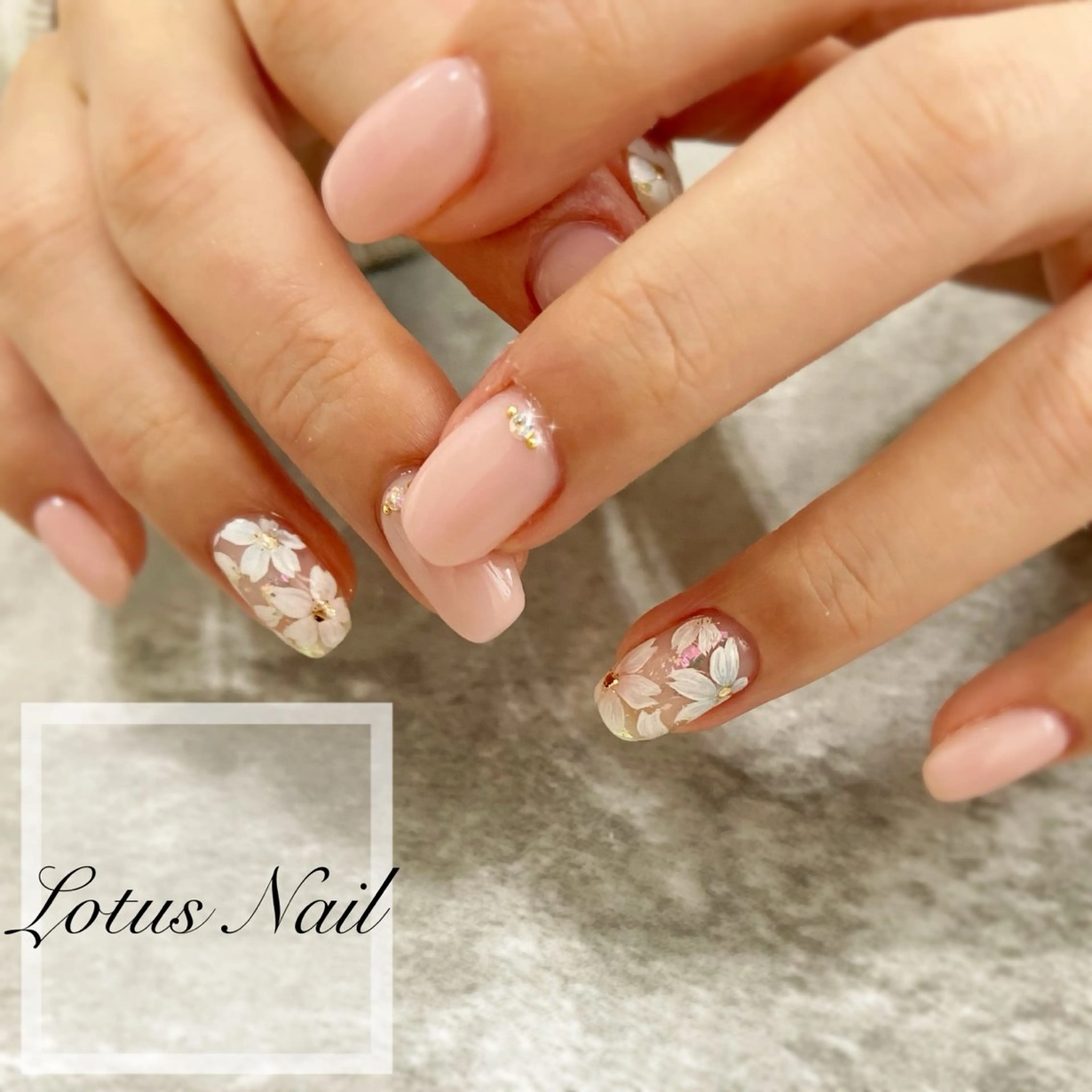 ネイル 桜ネイル 春ネイル Lotus Nailのネイルデザイン