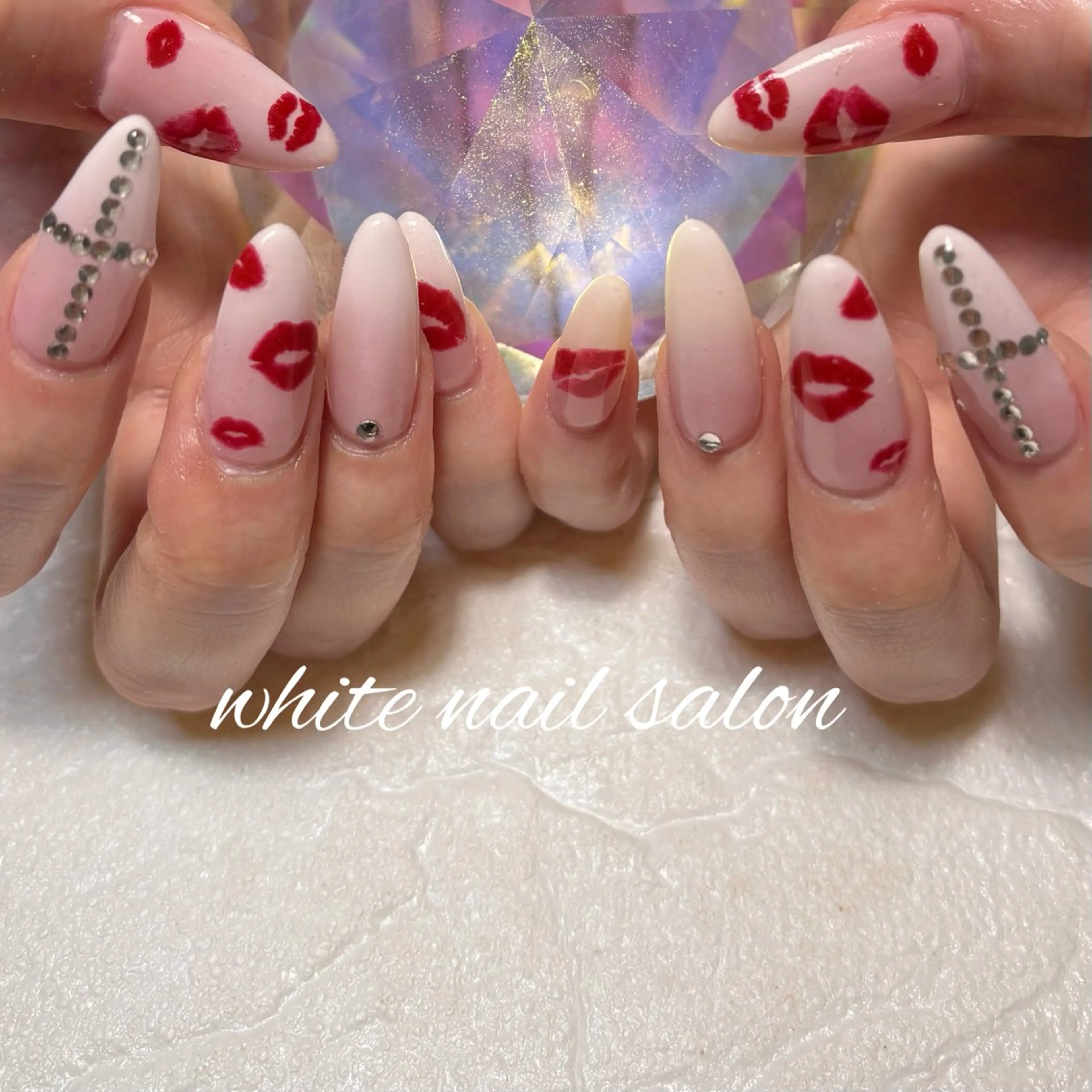 ネイル 長さ出し フットネイル ラメ(グリッター) 持ち込み ハンドネイル white nail salonのネイルデザイン