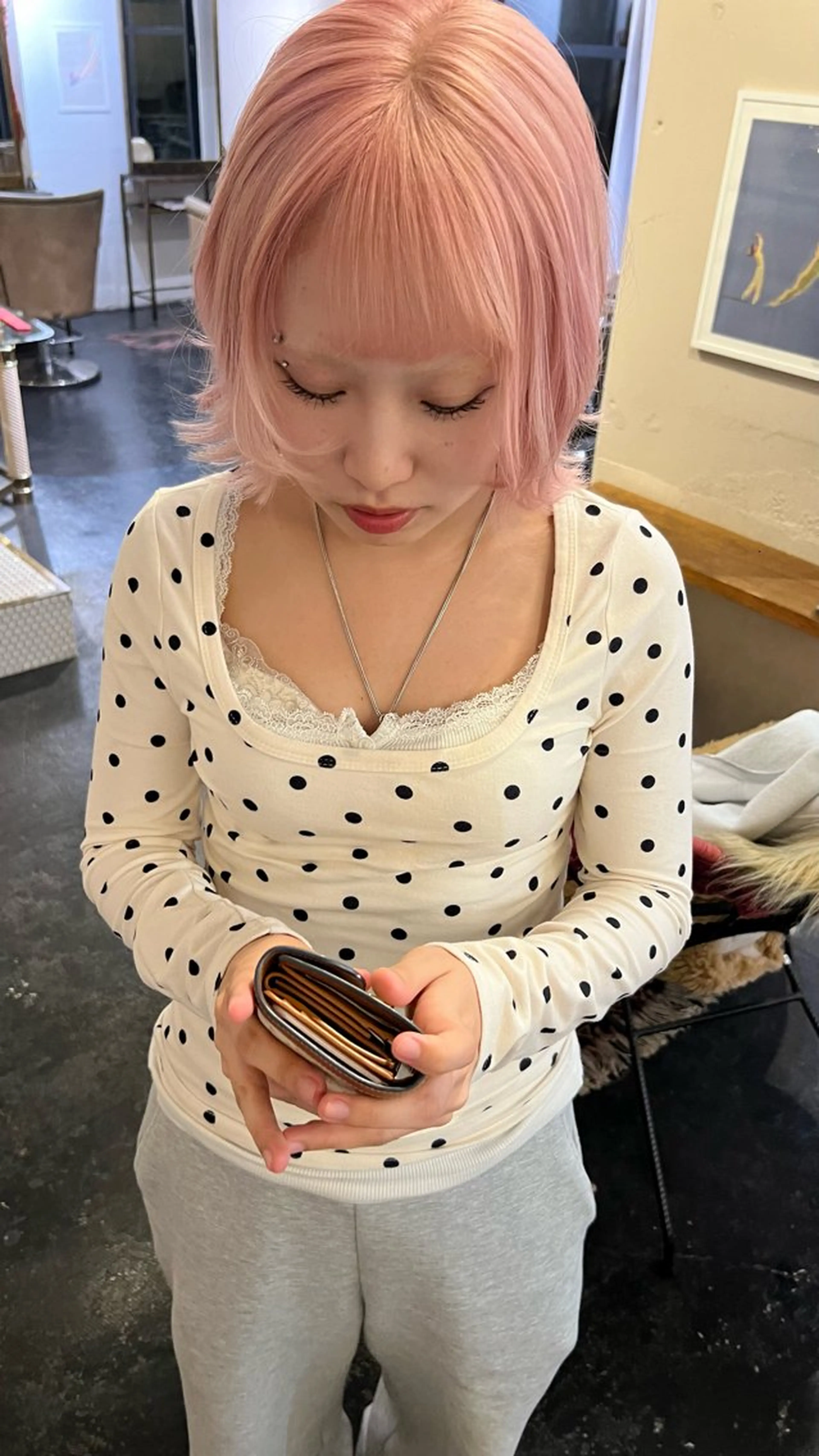 ミディアム カラー はな SPURのヘアスタイル