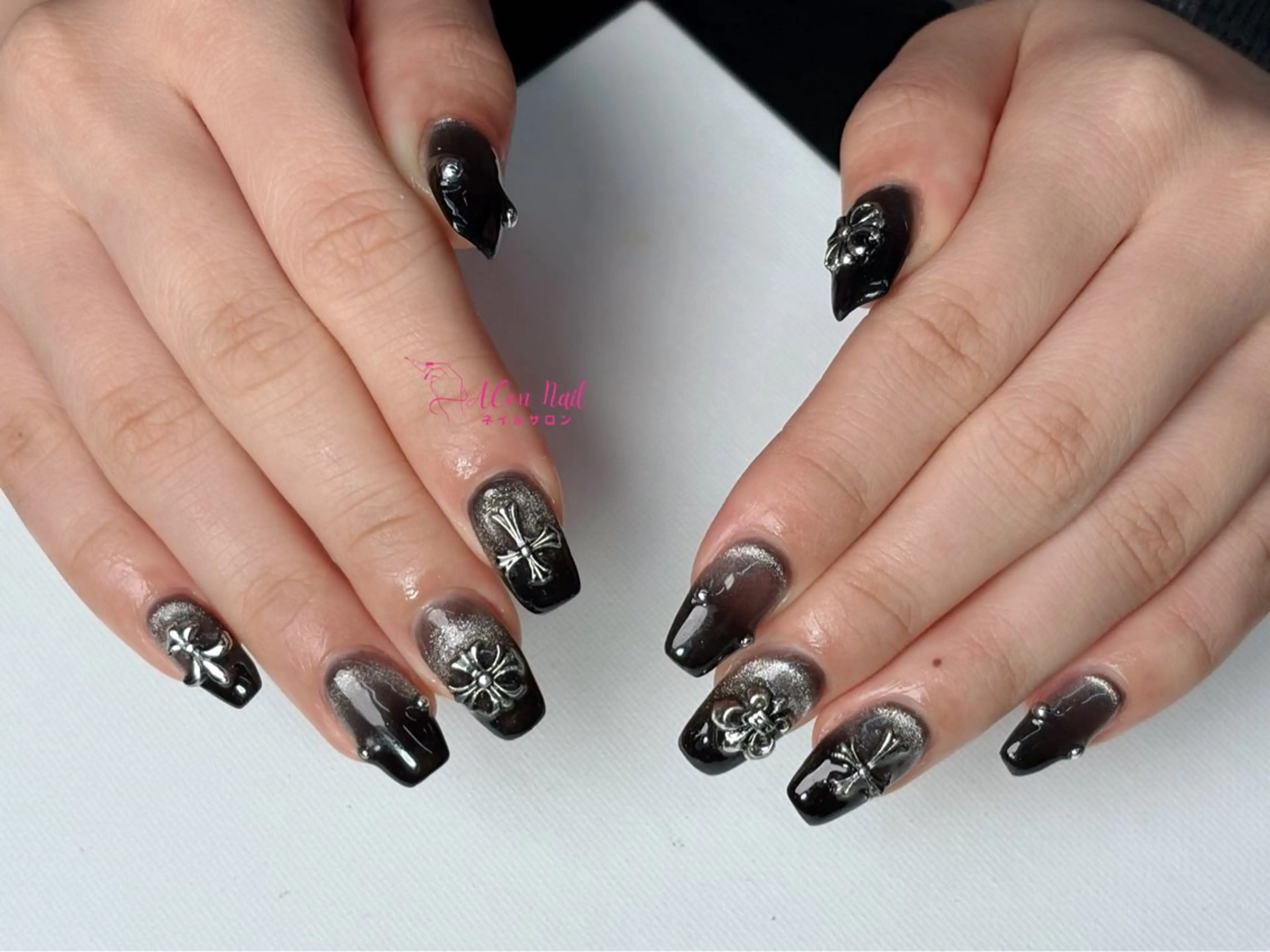 ネイル 桜ネイル 長さ出し フラワーネイル フレンチネイル ジェルネイル ハンドネイル ACon NailSalonのネイルデザイン