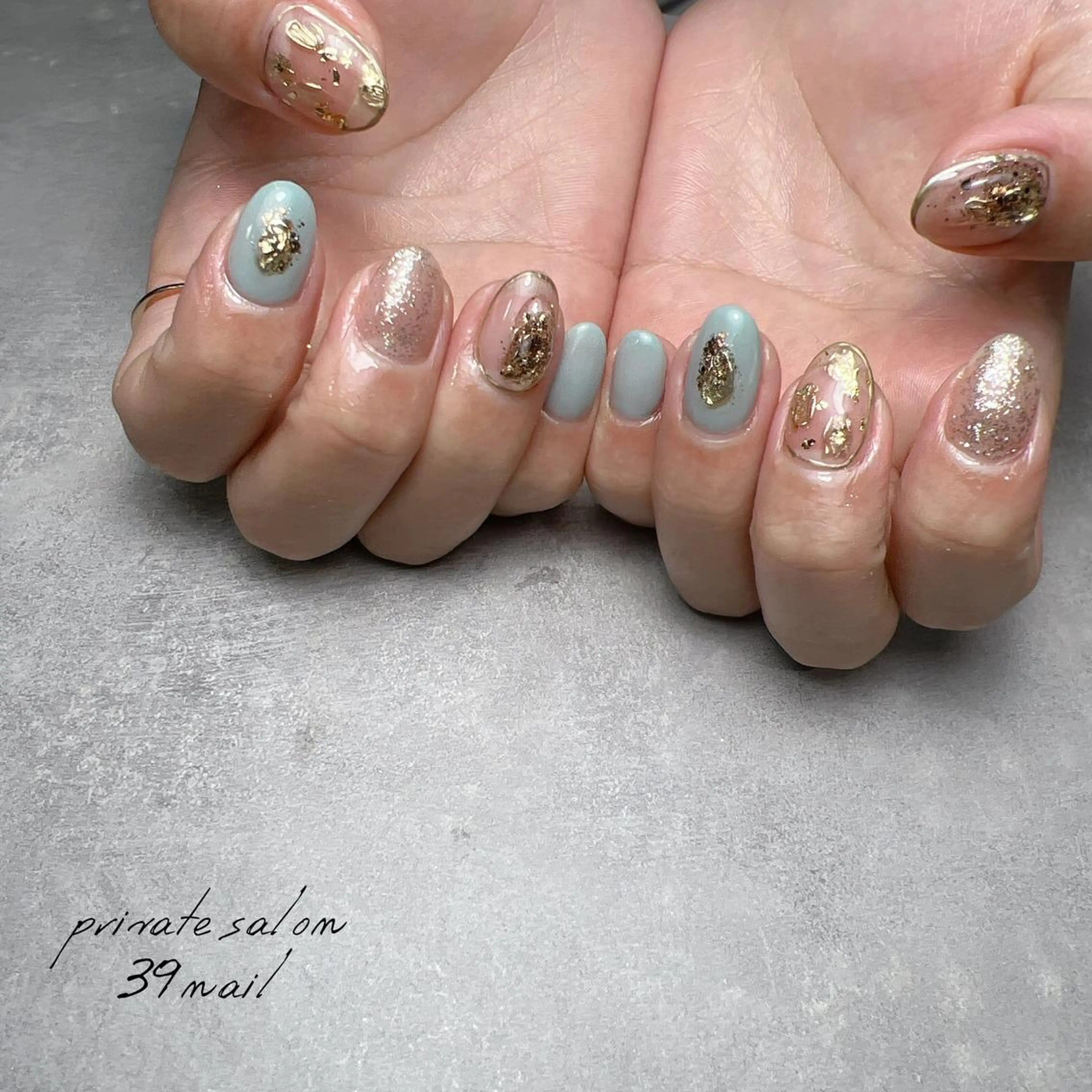 ミディアム ネイル ハンドネイル 京橋 【39nail】のネイルデザイン