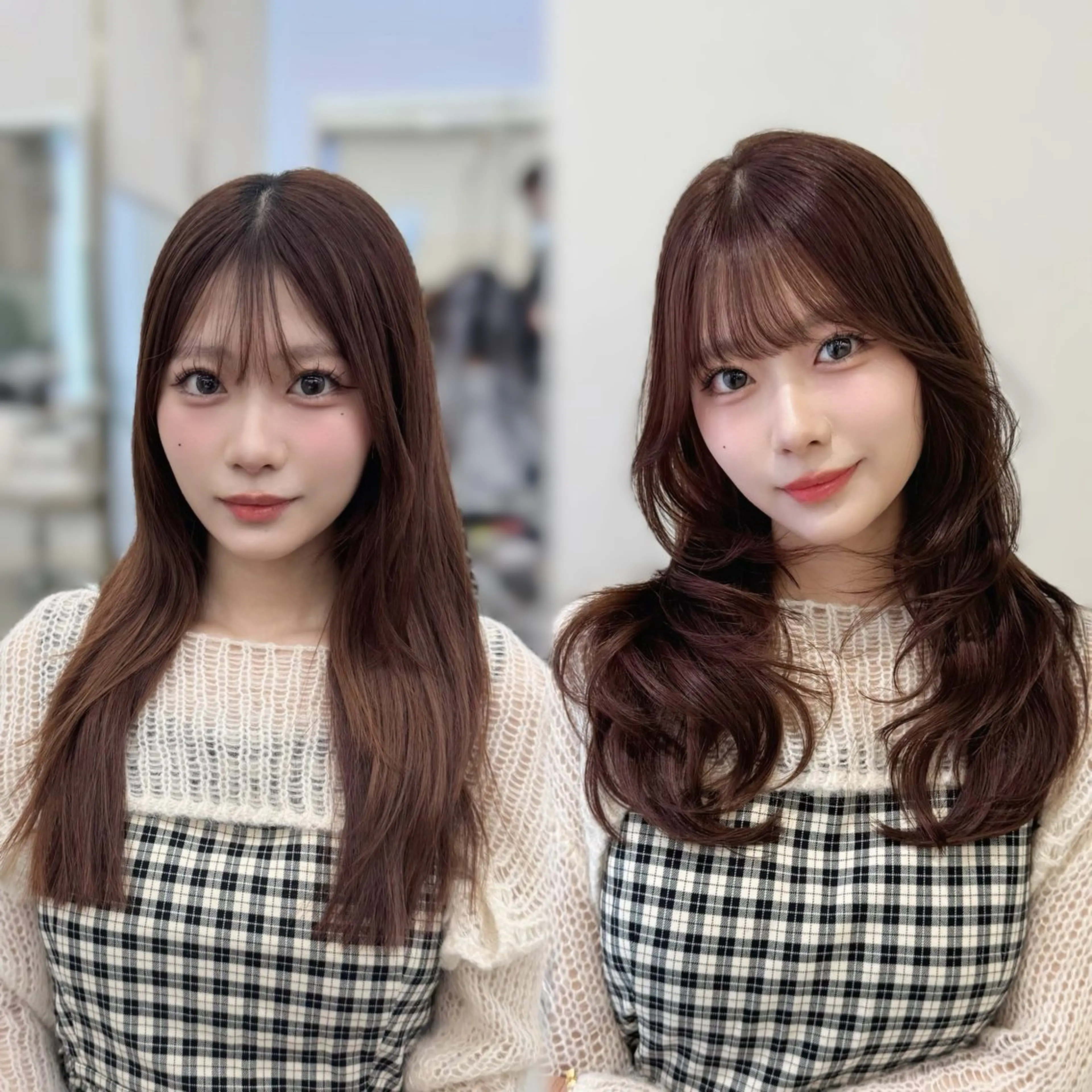 セミロング カラー カット ヘアカラー トリートメント COA GINZA 空也/前髪/顔まわりのヘアスタイル