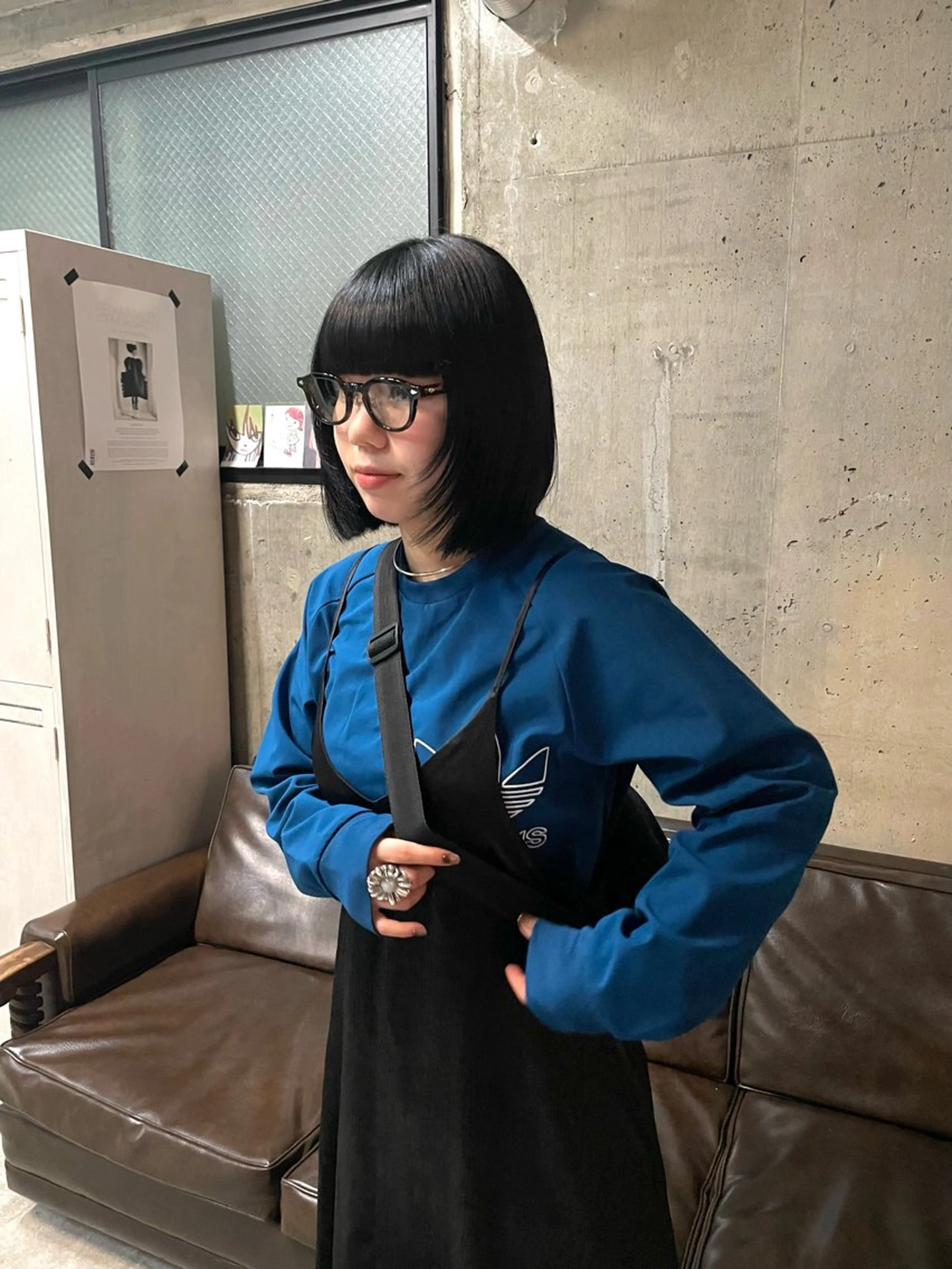 カラー ブルーカラー ヘアカラー トリートメント ショート/パーマ /muku サリのヘアスタイル