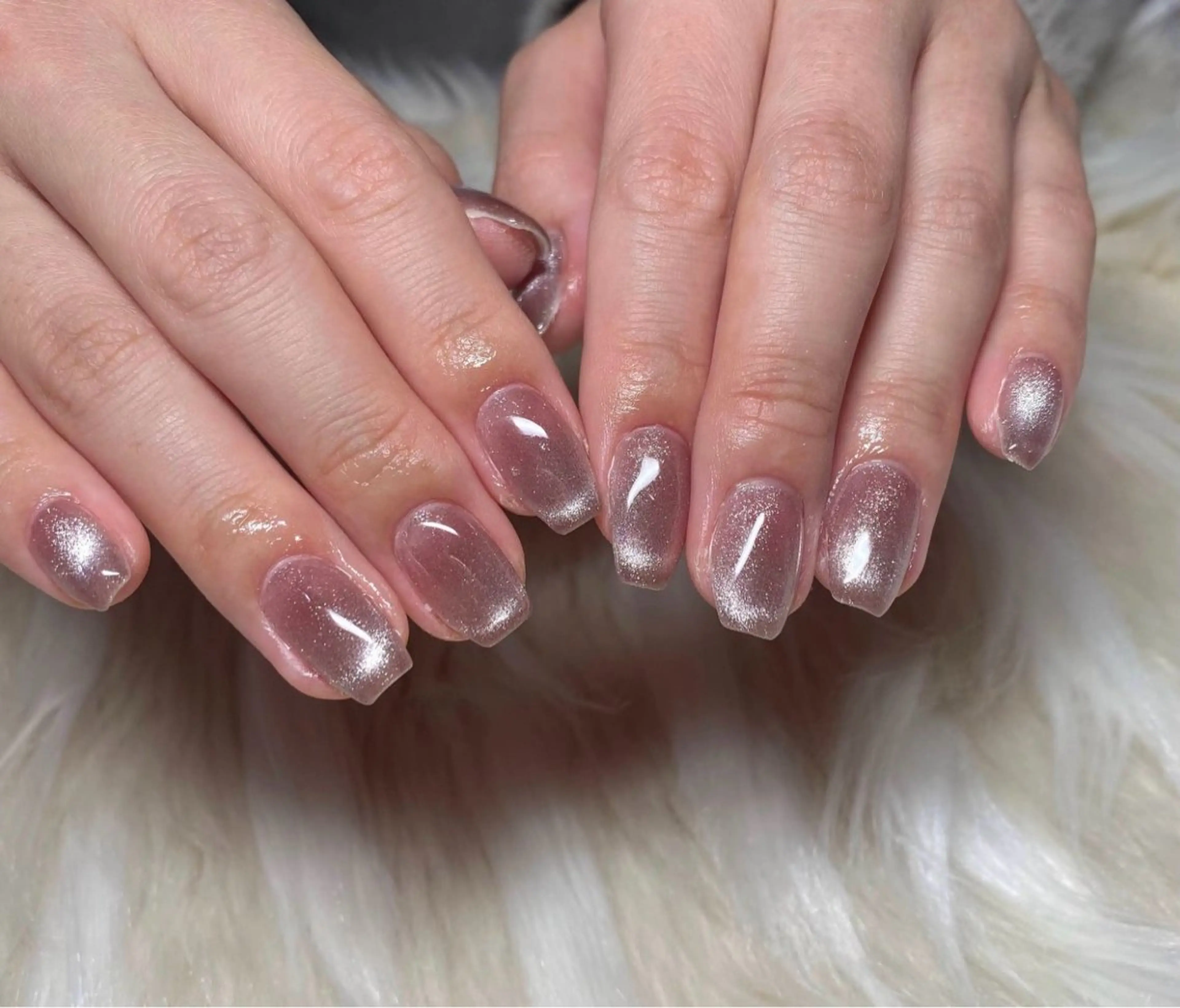ネイル 長さ出し フラッシュネイル フラッシュマグ フレンチネイル ジェルネイル ハンドネイル Nail&eye Belire 新宿のネイルデザイン