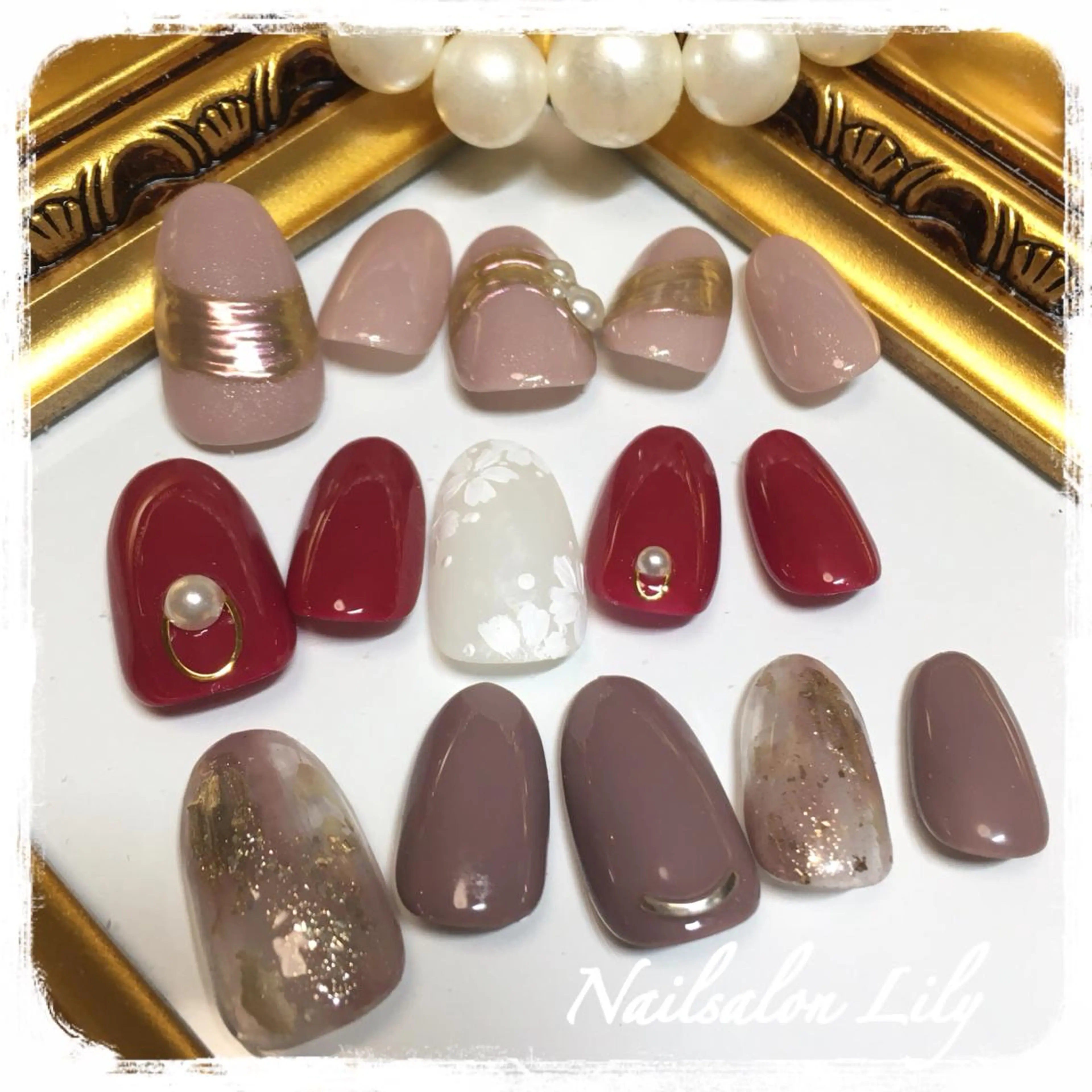 ネイル シンプルネイル Lily*nail 🌻Mii🌻のネイルデザイン