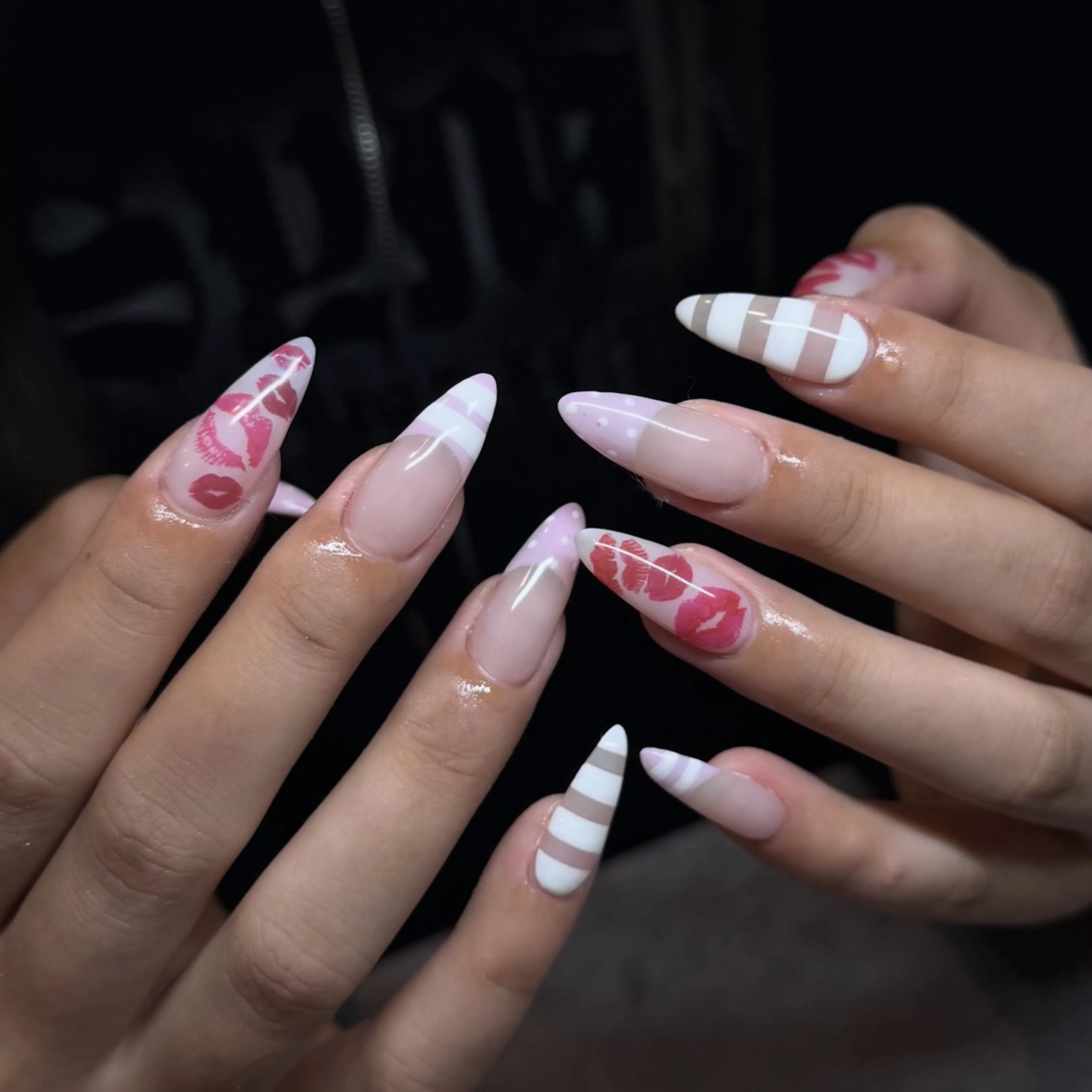 ネイル ボーダー ハンドネイル IROHA NAIL 北村菜帆のネイルデザイン