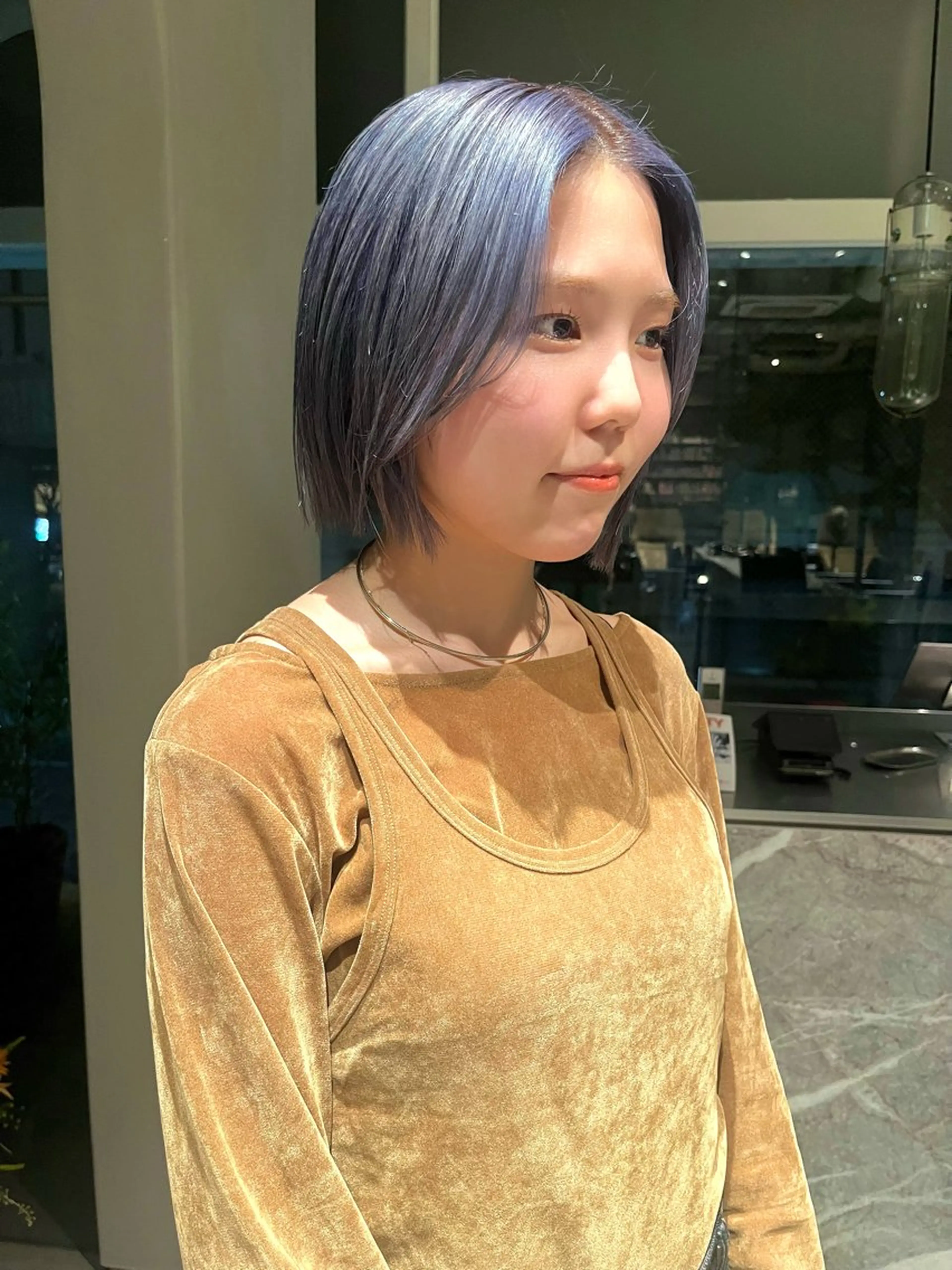 カラー ブルーカラー 中野 沙季子のヘアスタイル