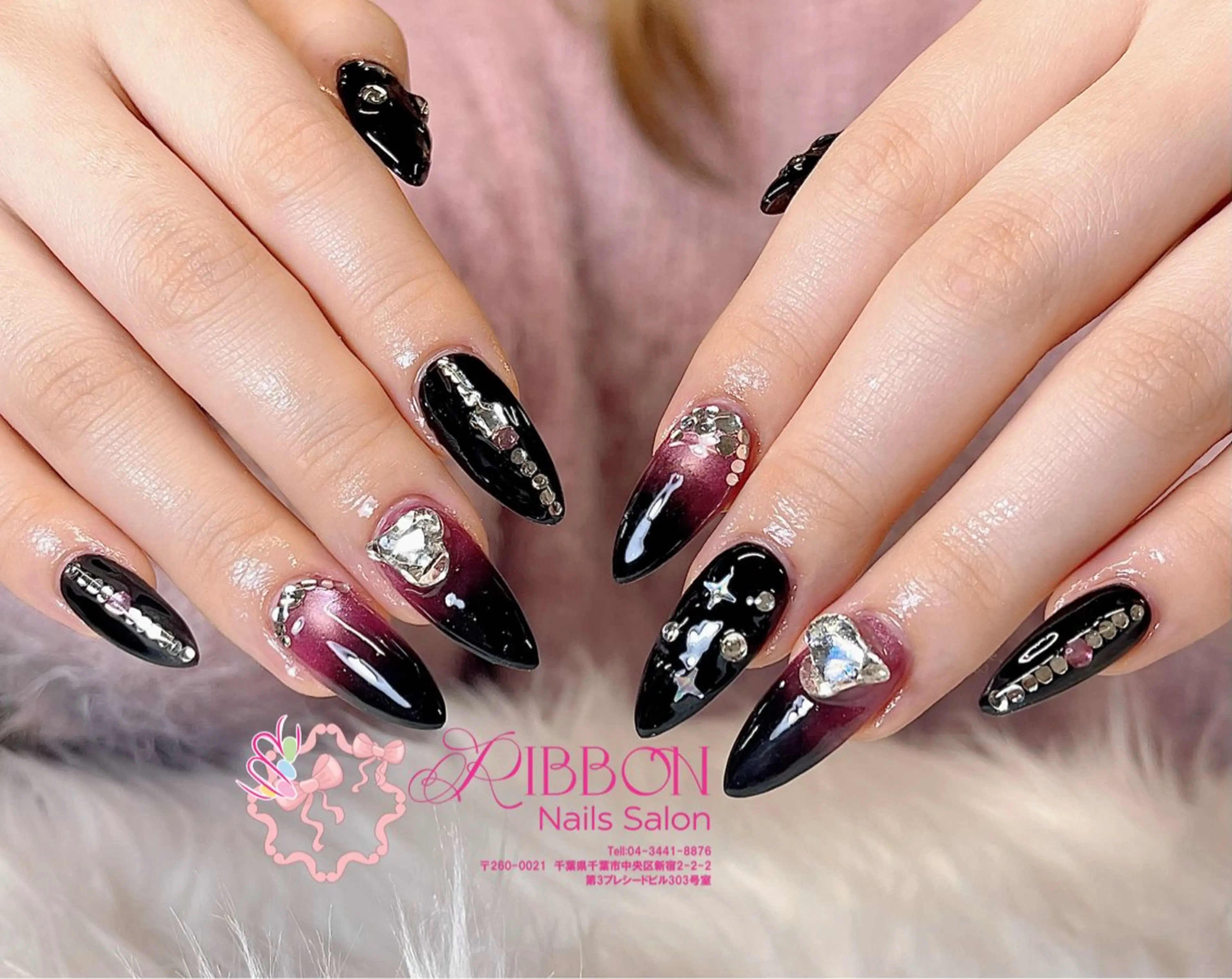 ネイル フレンチネイル ジェルネイル マグネットネイル 持ち込み ニュアンスネイル ハンドネイル Ribbonnail salonのネイルデザイン