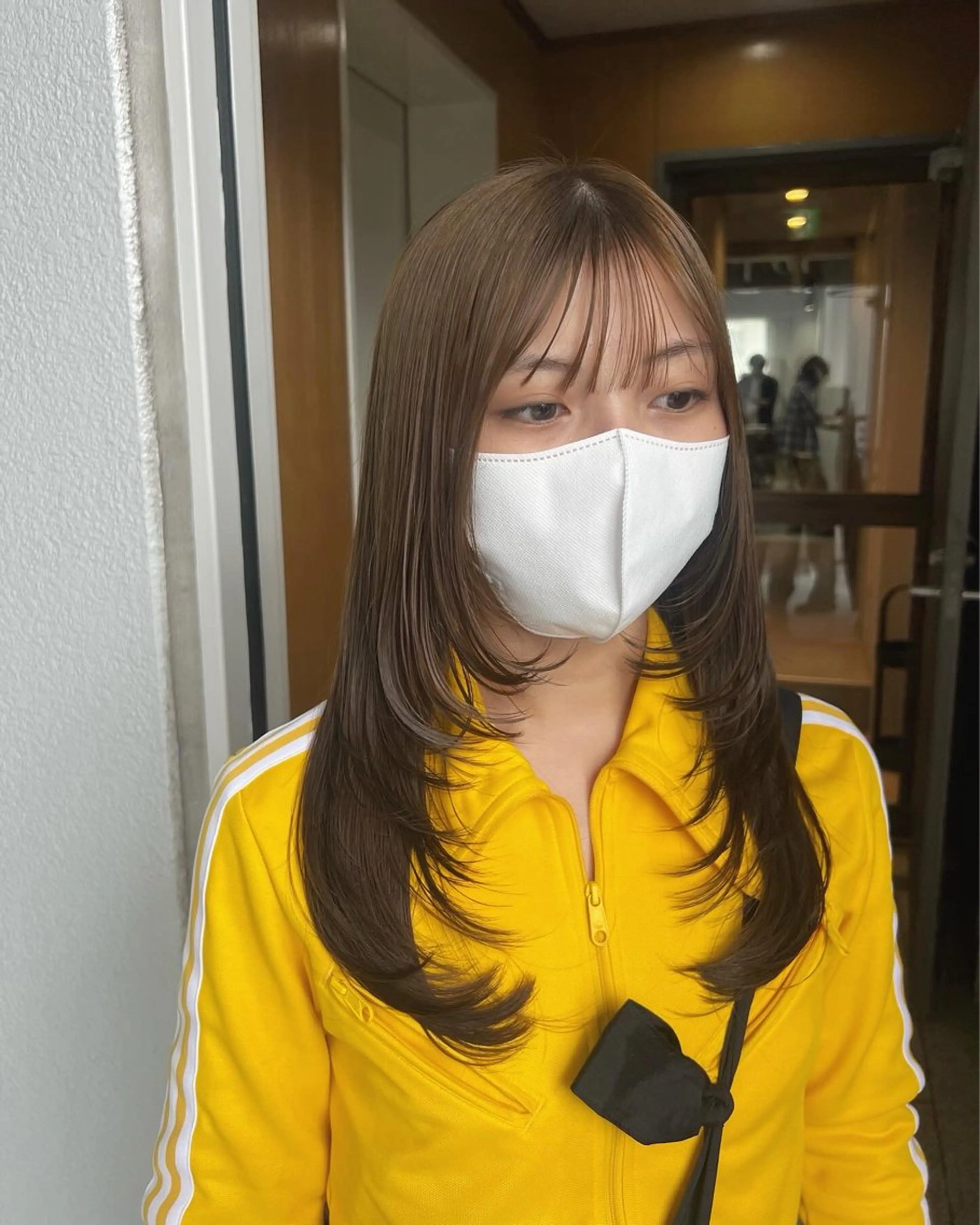 セミロング カラー ヘアカラー トリートメント akane/ボブ /オリーブベージュのヘアスタイル