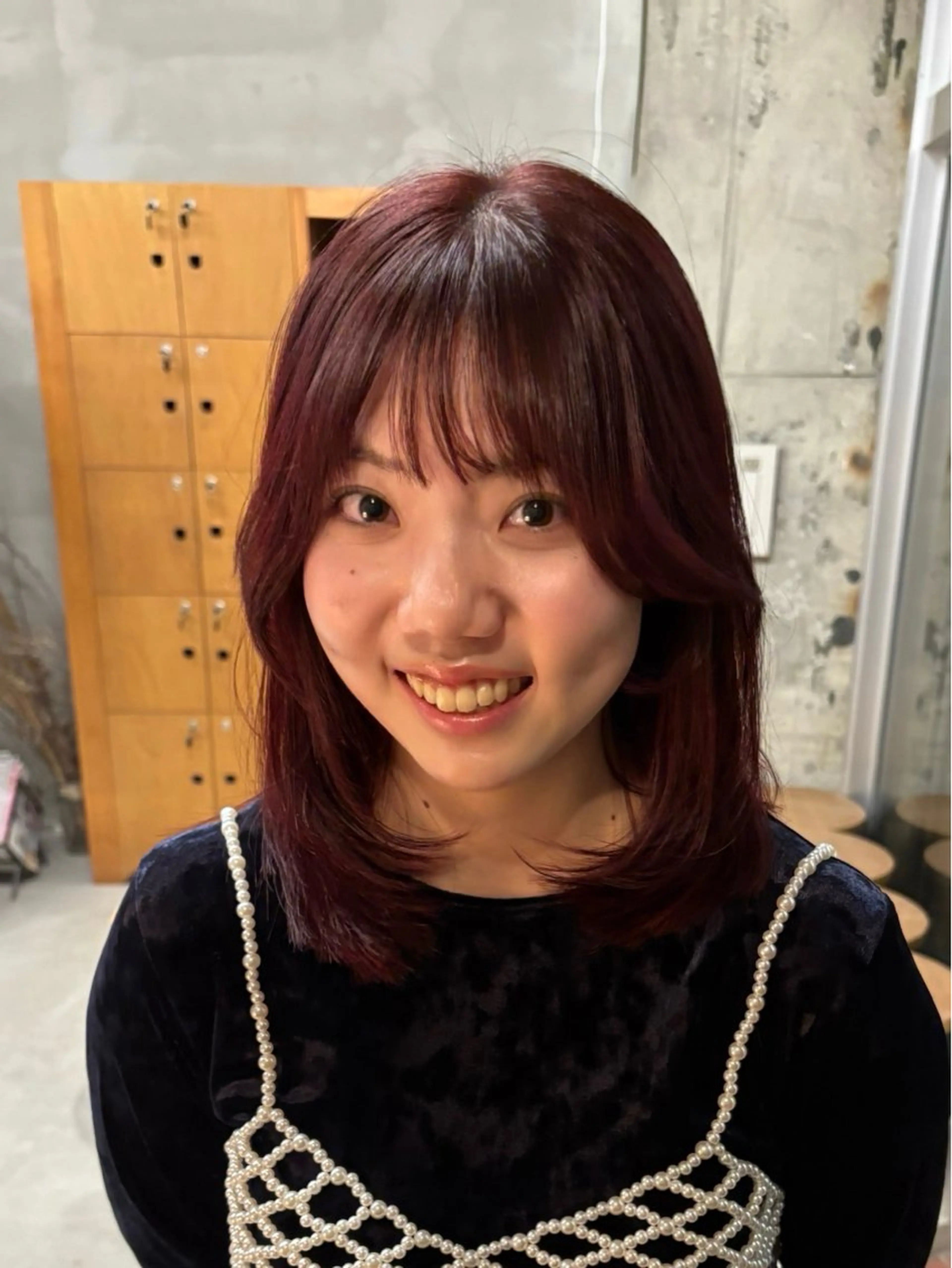 ミディアム カラー カット ヘアカラー トリートメント wewe: momoeのヘアスタイル