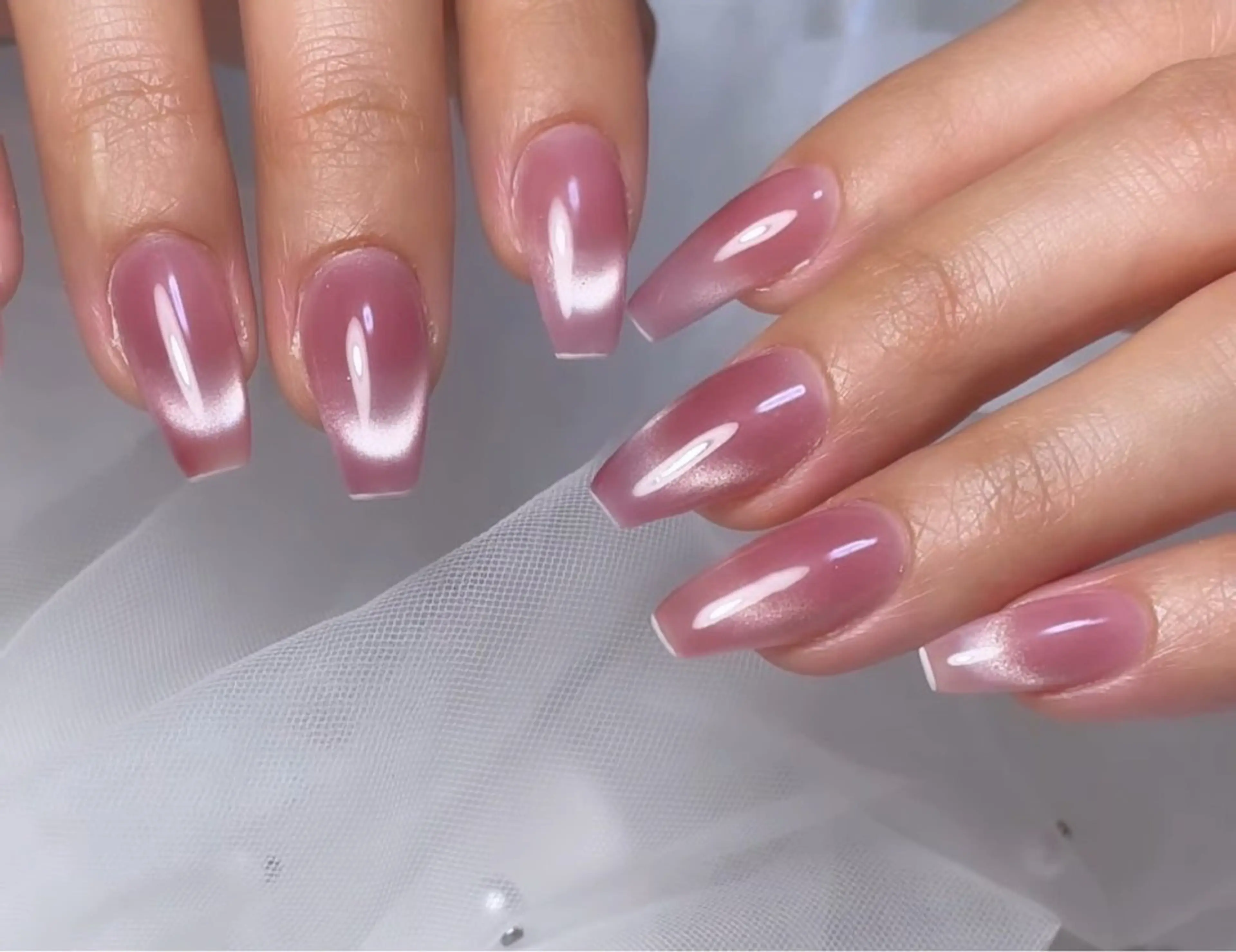 ショート ハンドネイル momo 長さだしのネイルデザイン