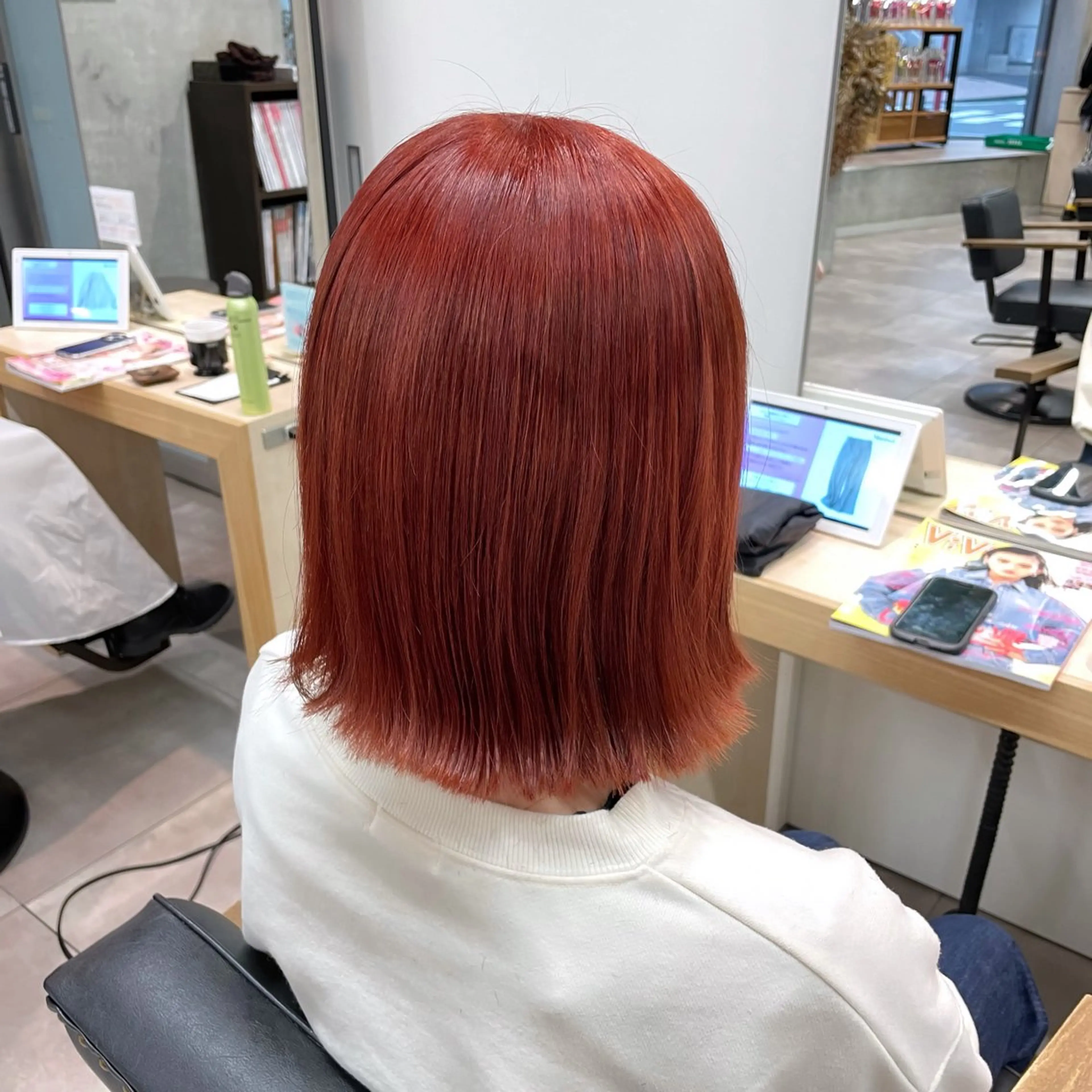 ミディアム カラー カット 透明感カラー×ヘア アレンジ🪽しおりのヘアスタイル