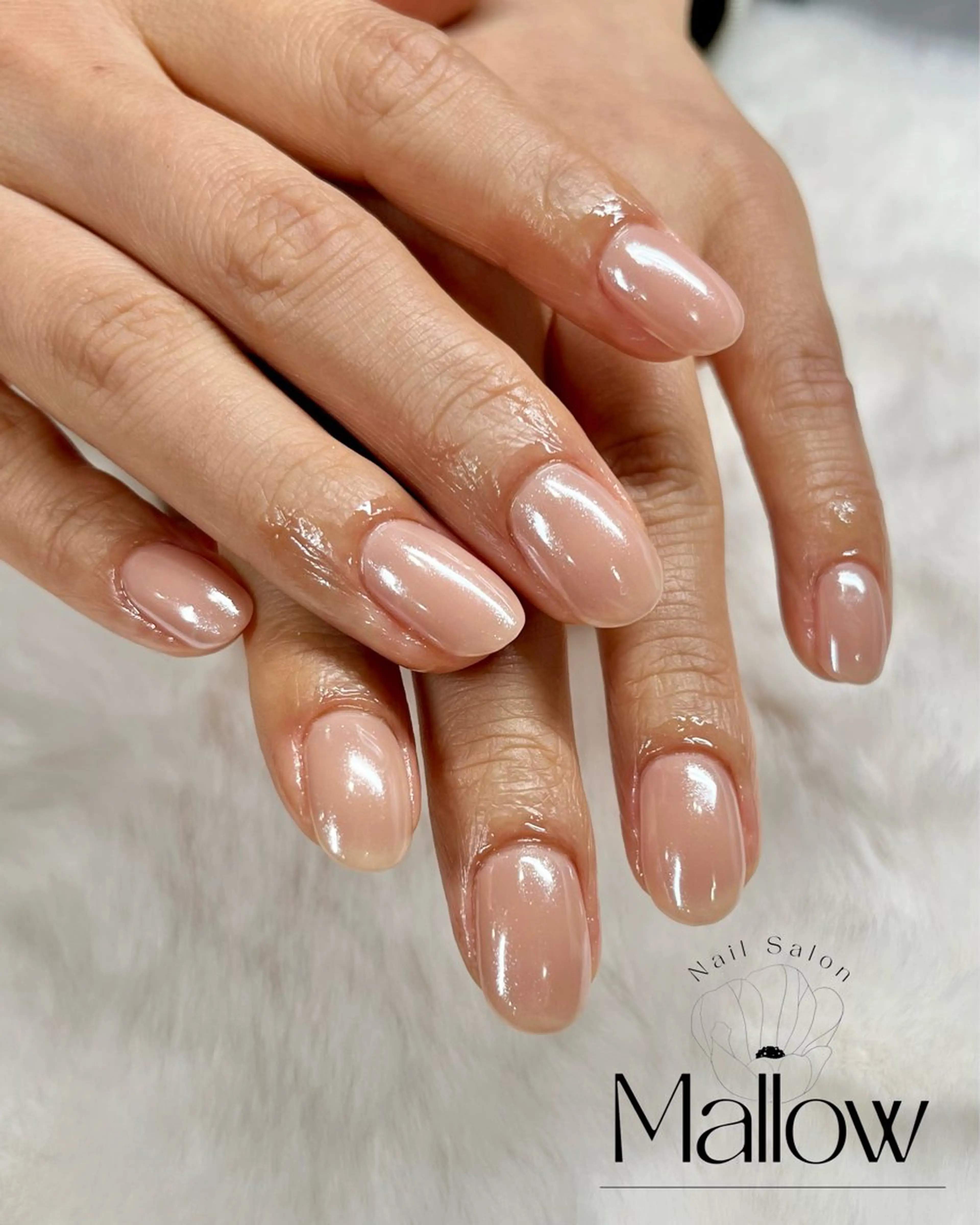 ネイル ミラーネイル ワンカラーネイル ハンドネイル Mallow nailのネイルデザイン