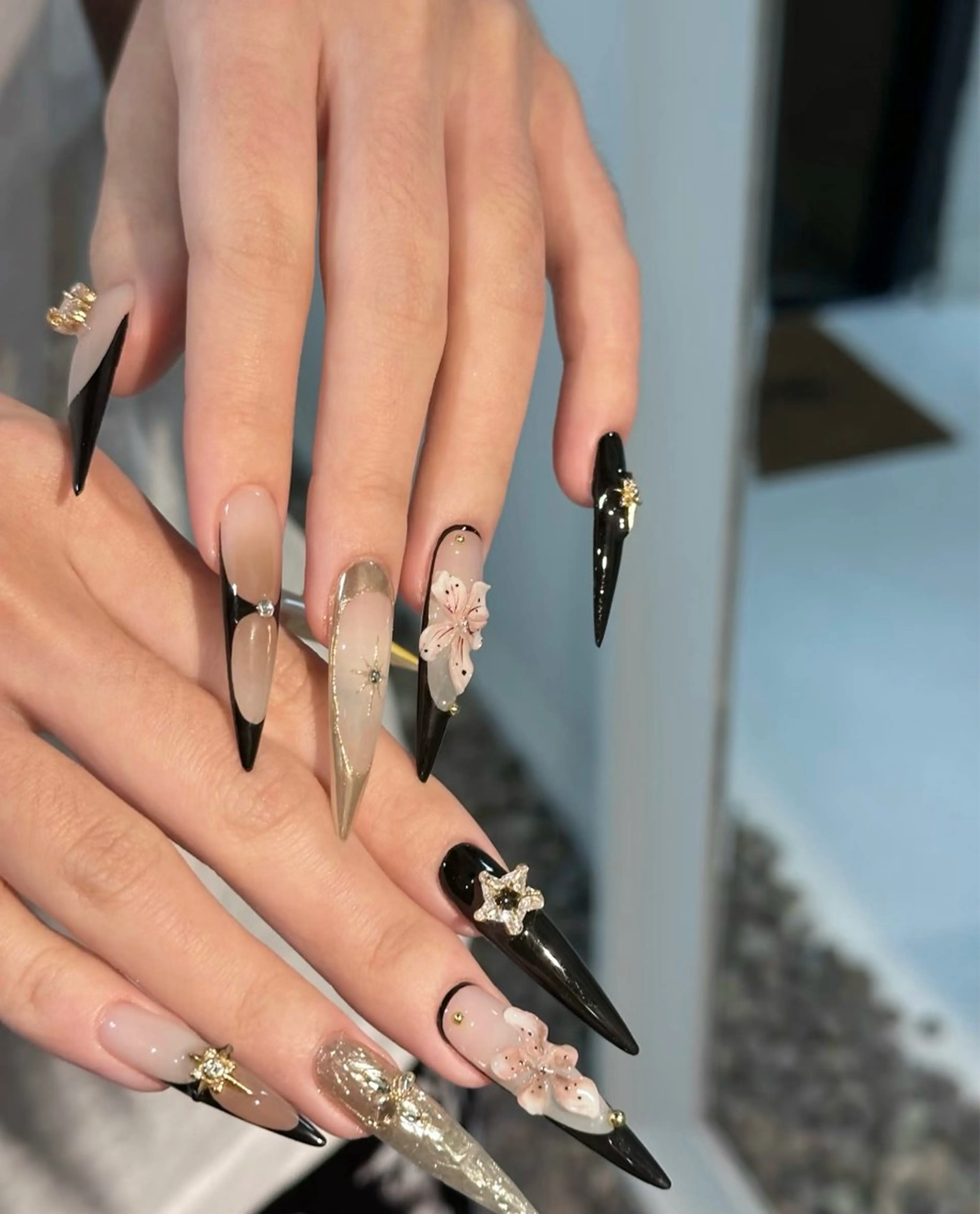 ネイル アートネイル フレンチネイル マグネットネイル ミラーネイル オフィスネイル ハンドネイル Blossom nail_研修のネイルデザイン