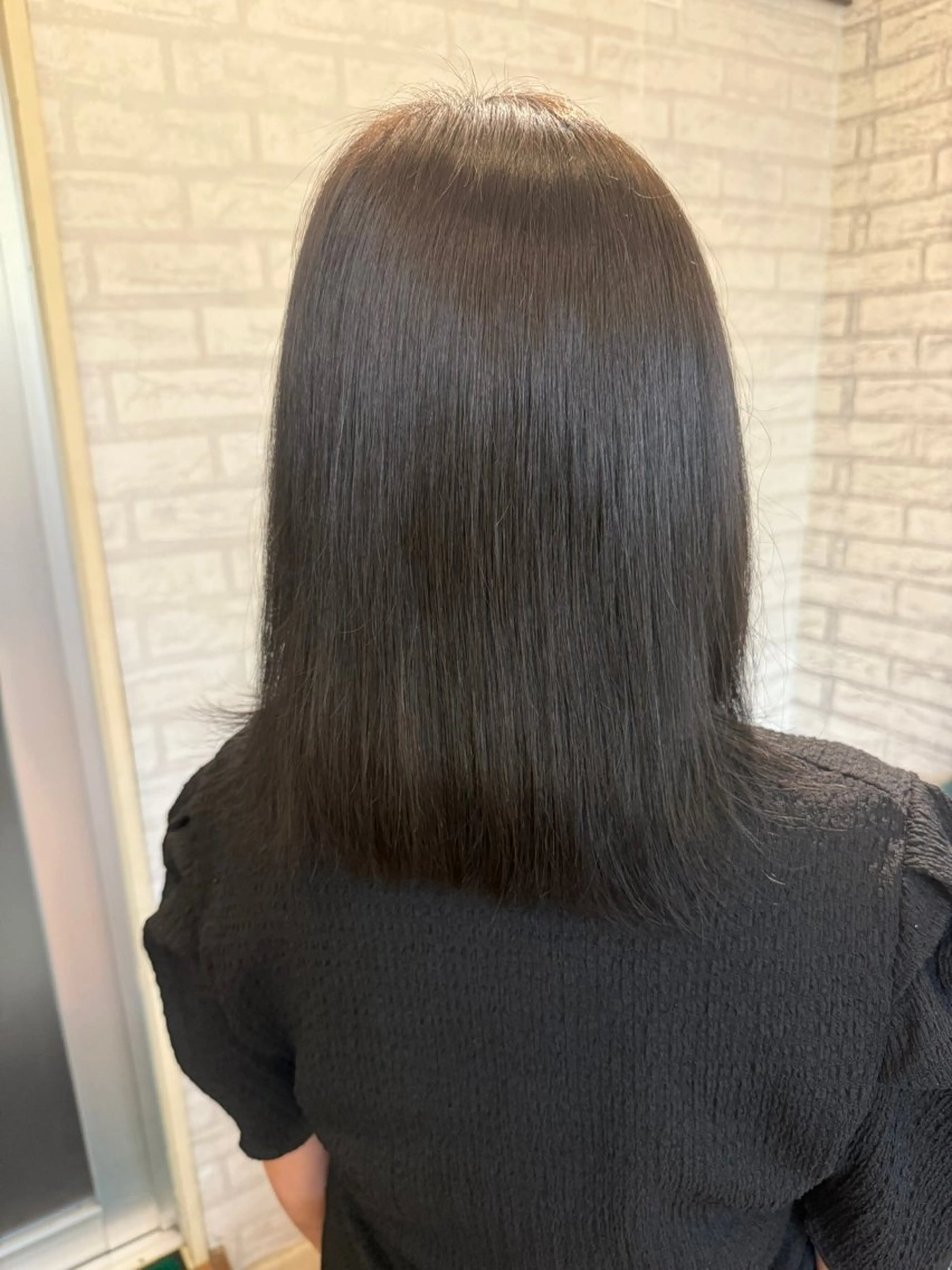 ミディアム 上村華女 髪質改善カラーのヘアスタイル