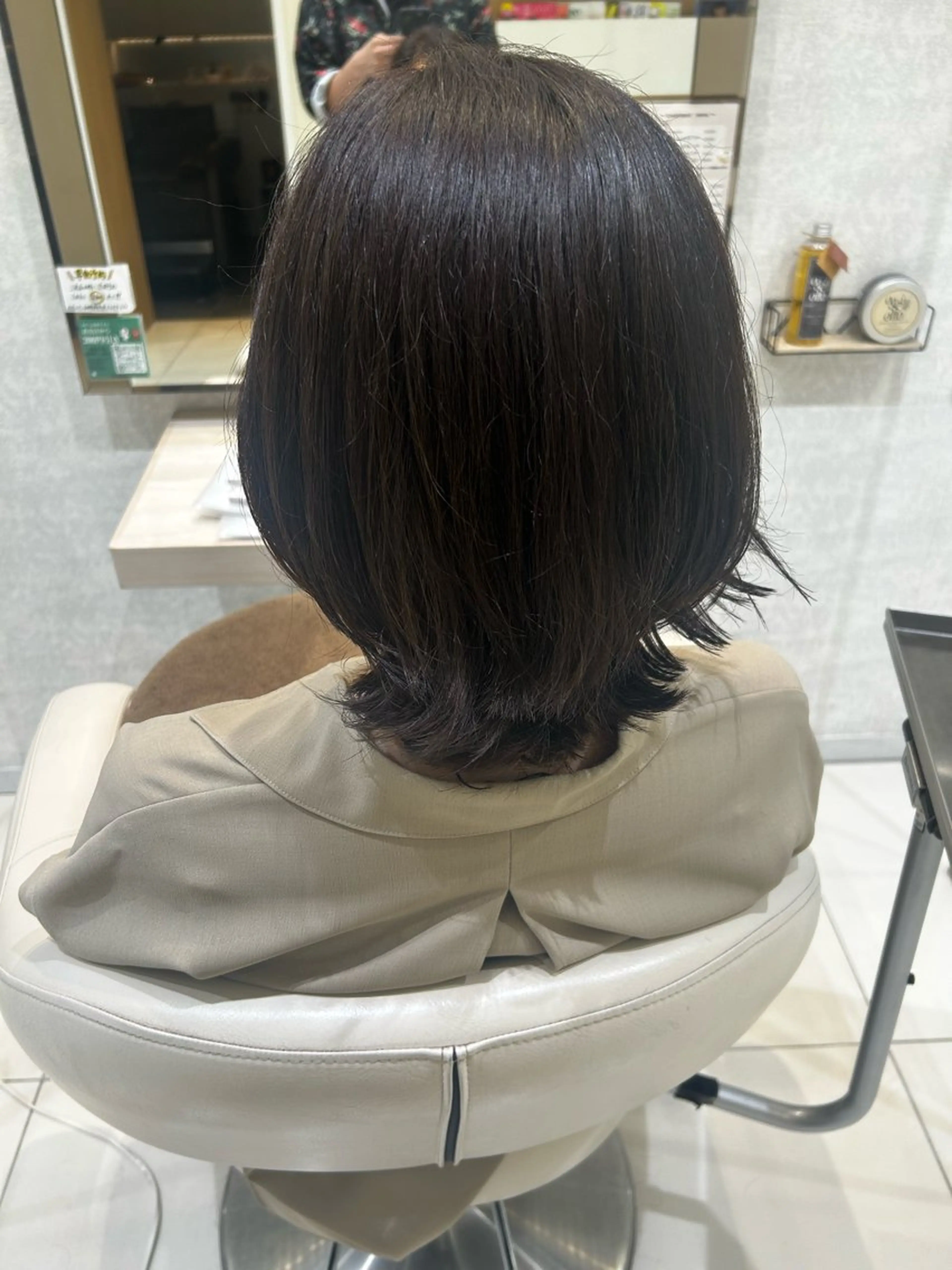 ミディアム カラー 縮毛矯正&髪質改善 西野のヘアスタイル