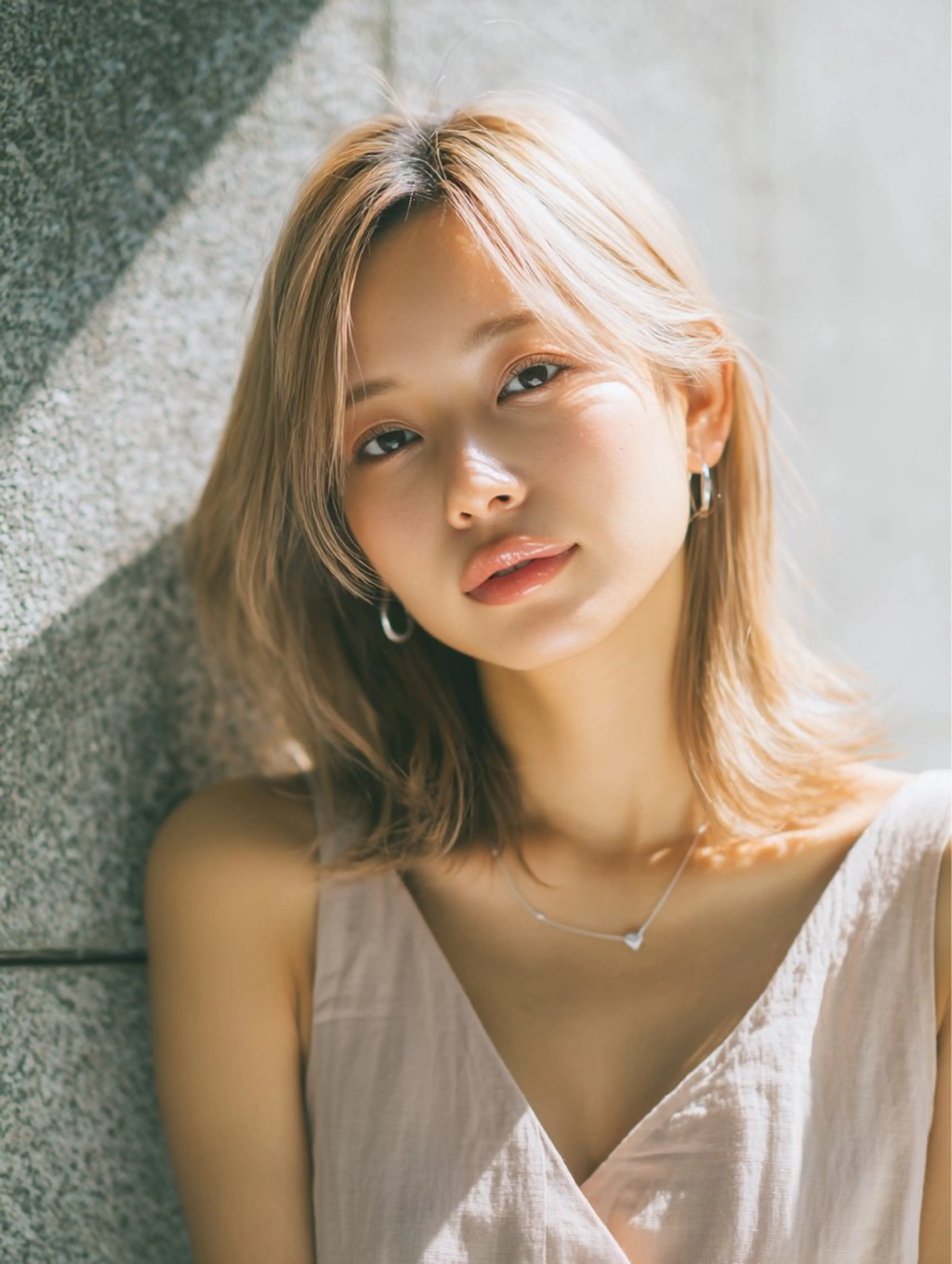 ミディアム カット ヘアカラー トリートメント 北川大輔🌟 小顔レイヤーカットのヘアスタイル