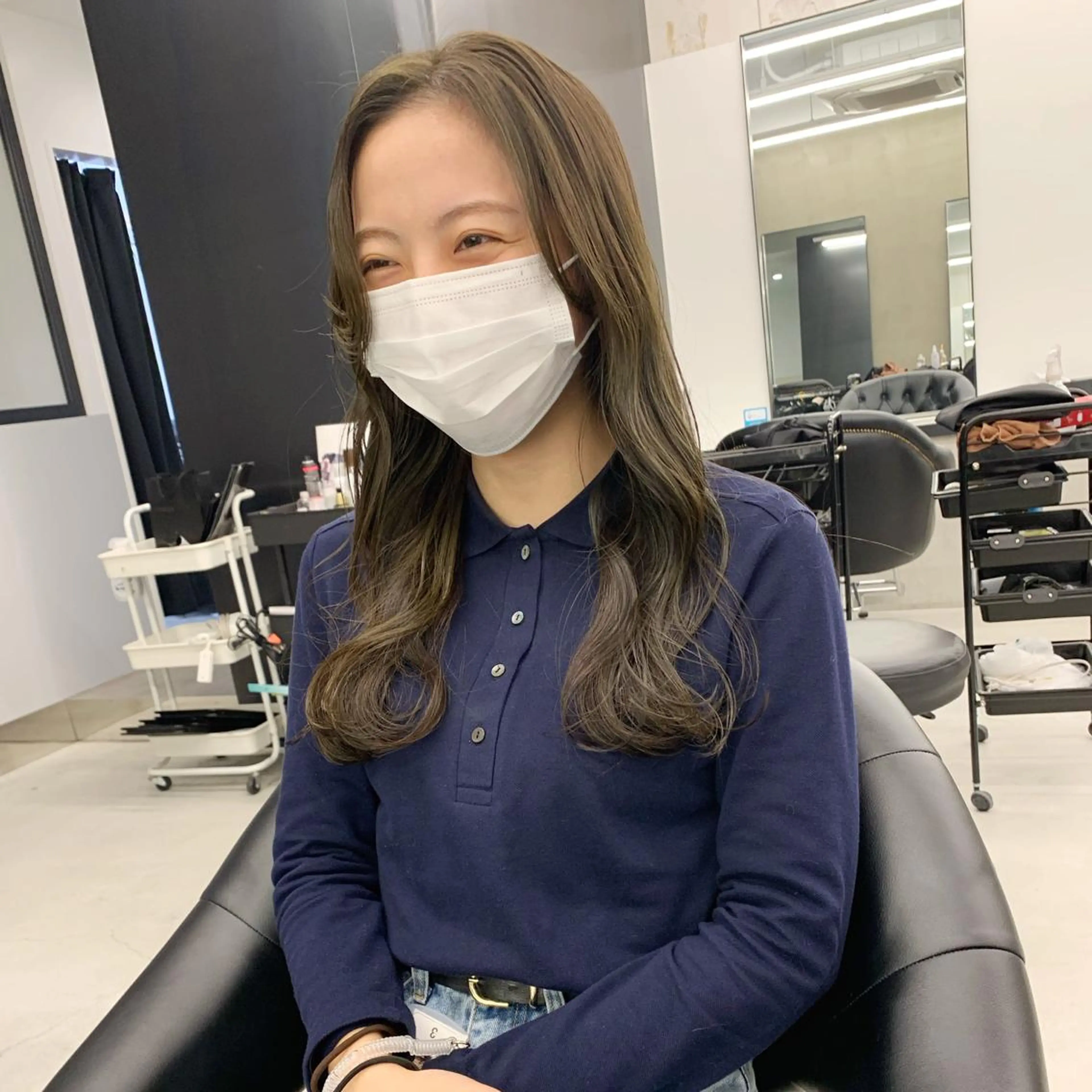 ロング カラー グレージュ オリーブグレージュ オリーブグレー kimika🥑 メンズ/髪質改善のヘアスタイル