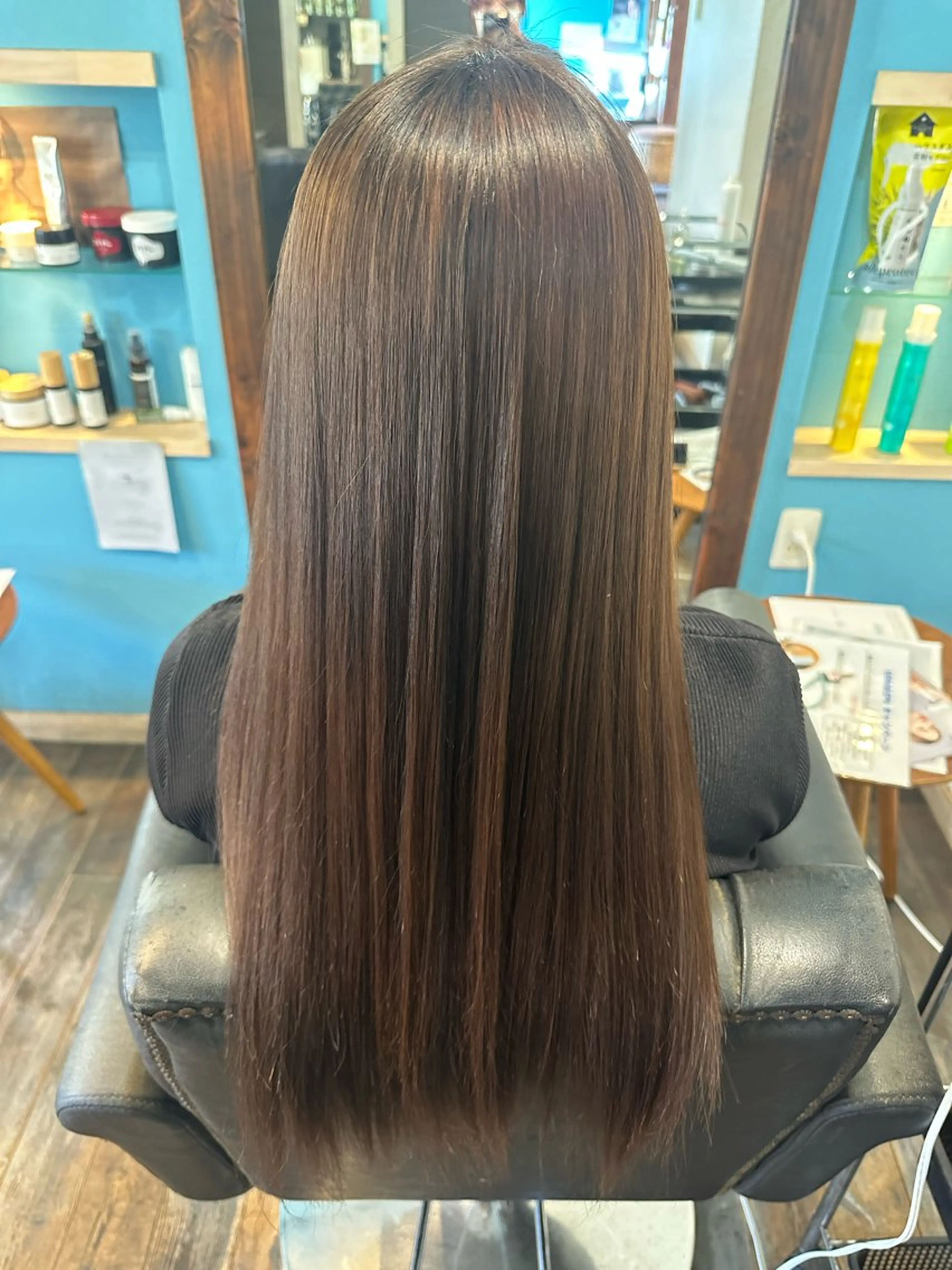 ロング 縮毛矯正 安達 望のヘアスタイル