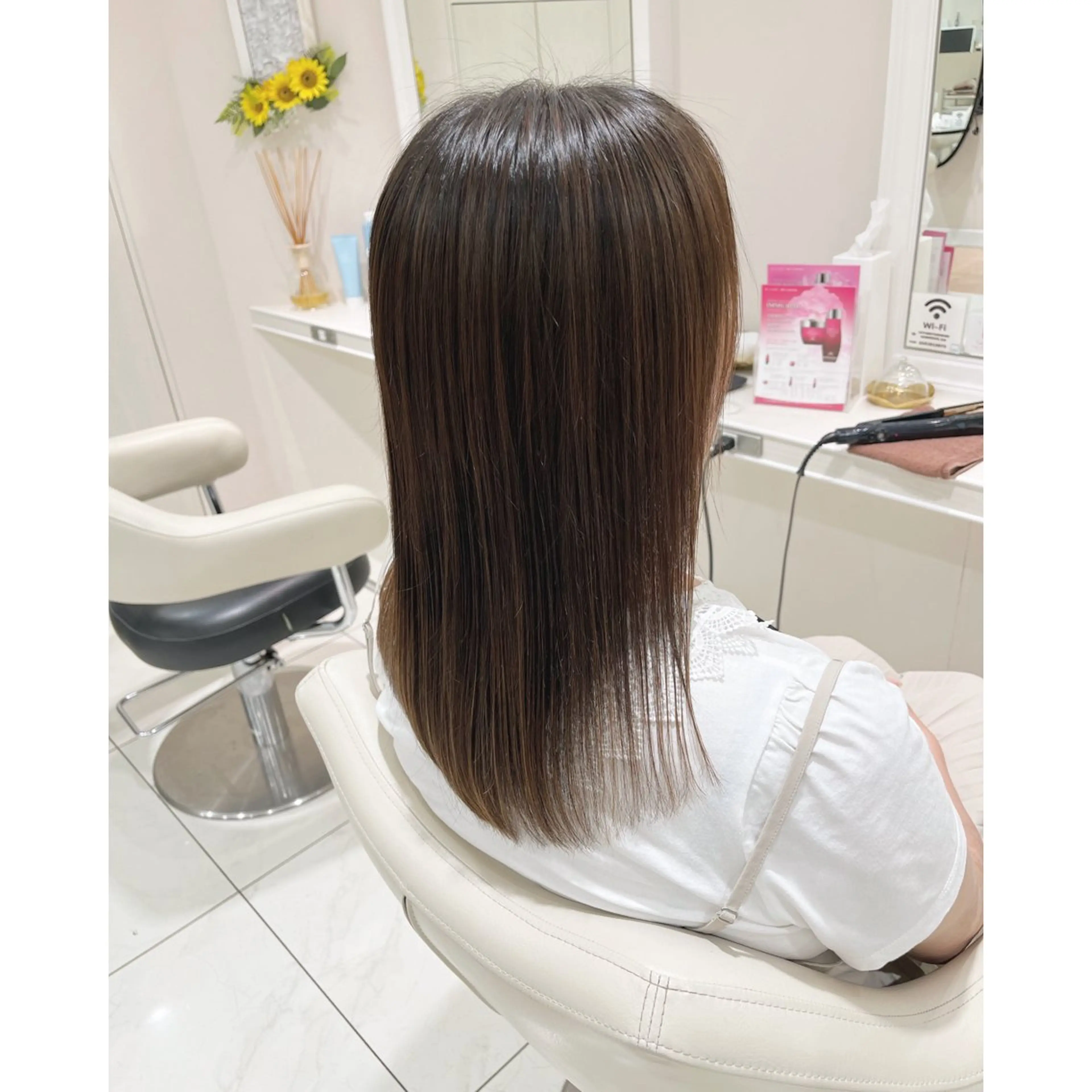 セミロング 韓国ヘア 🎀中川綾乃🎀のヘアスタイル