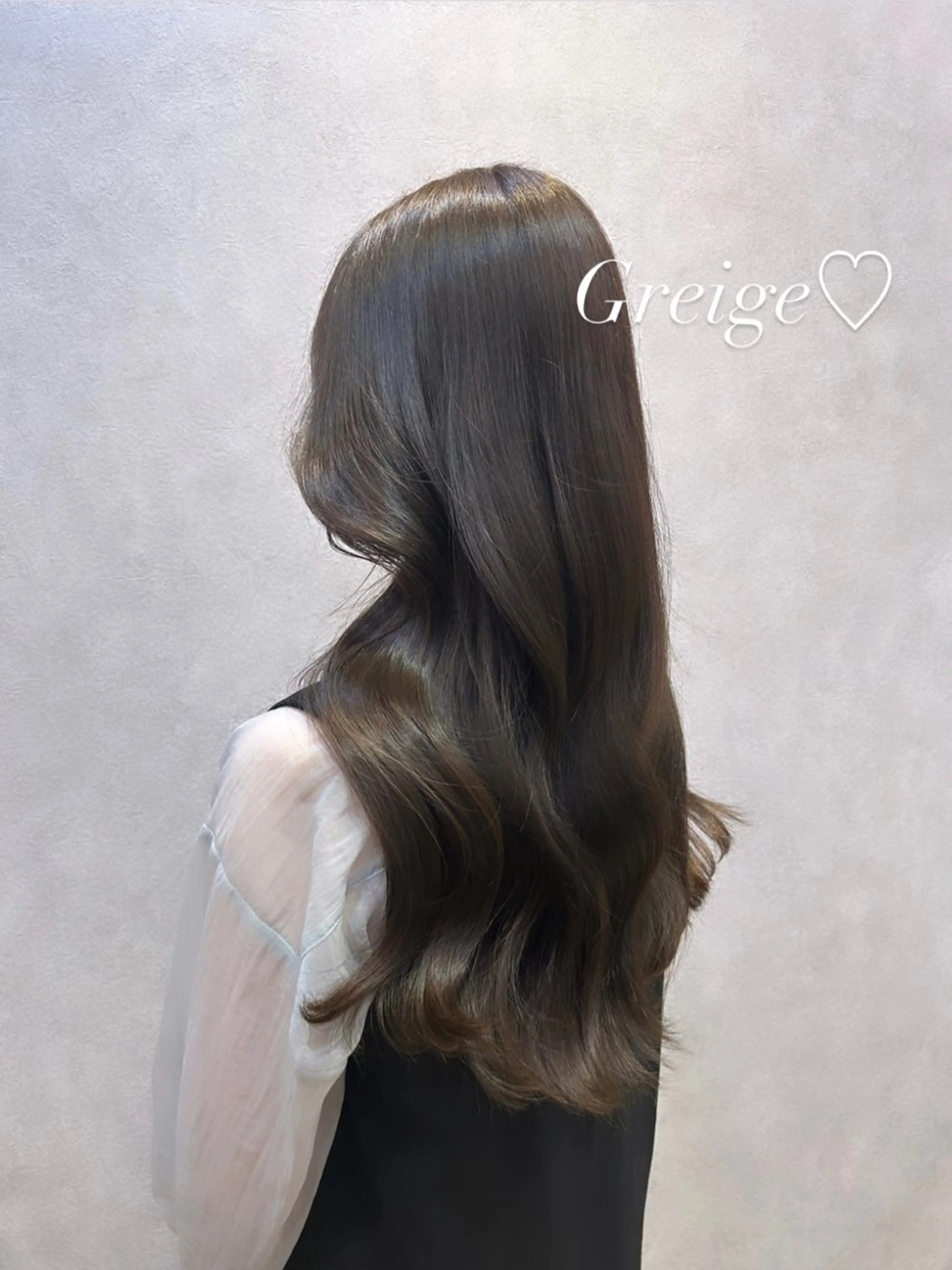 ロング カラー ヘアアレンジ アッシュ 透明感カラー グレージュ 🩷韓国ヘア/ヨシン モリ🩷Maikaのヘアスタイル