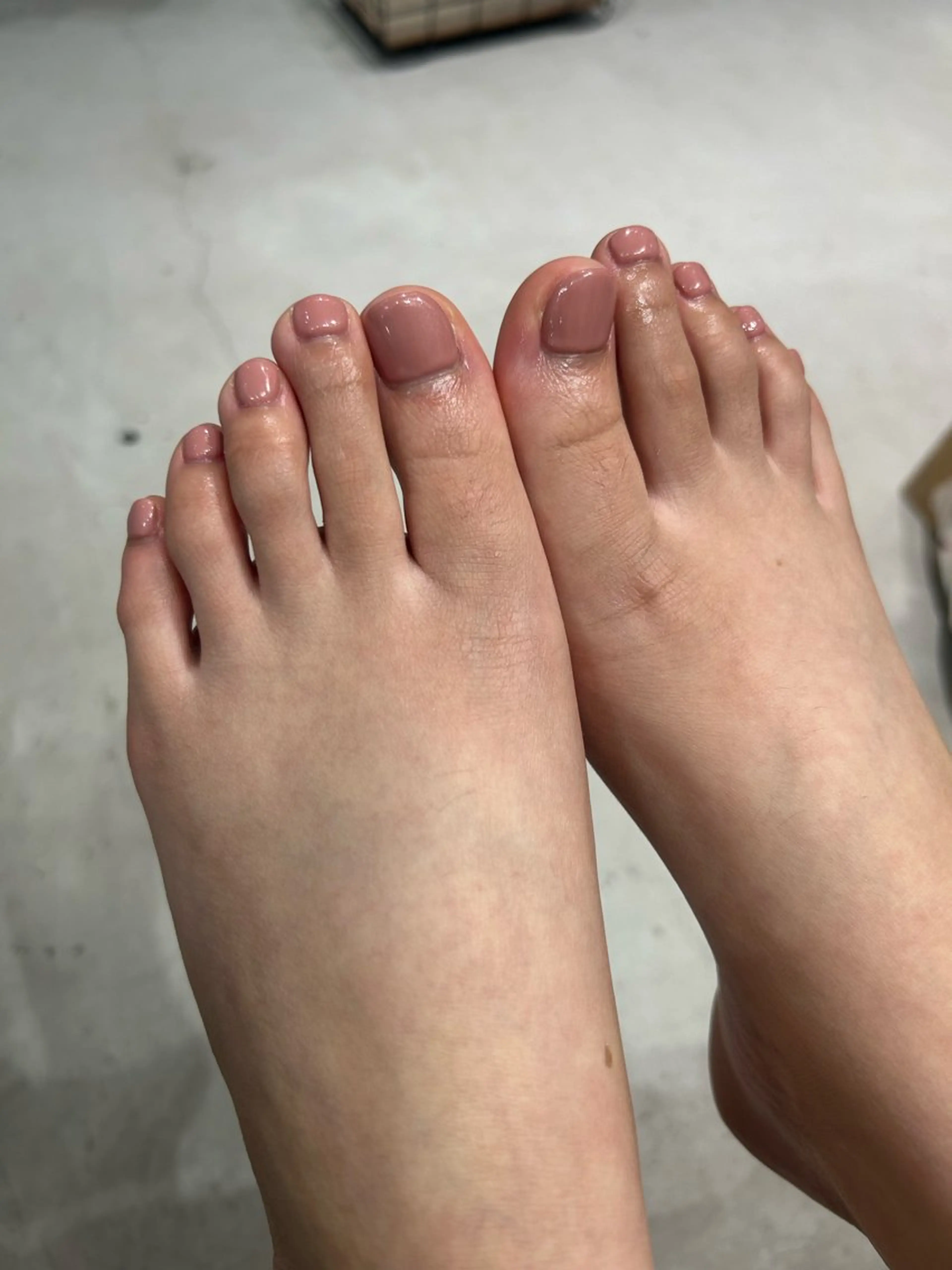 フットジェルネイル【ワンカラー】オフ無料の写真