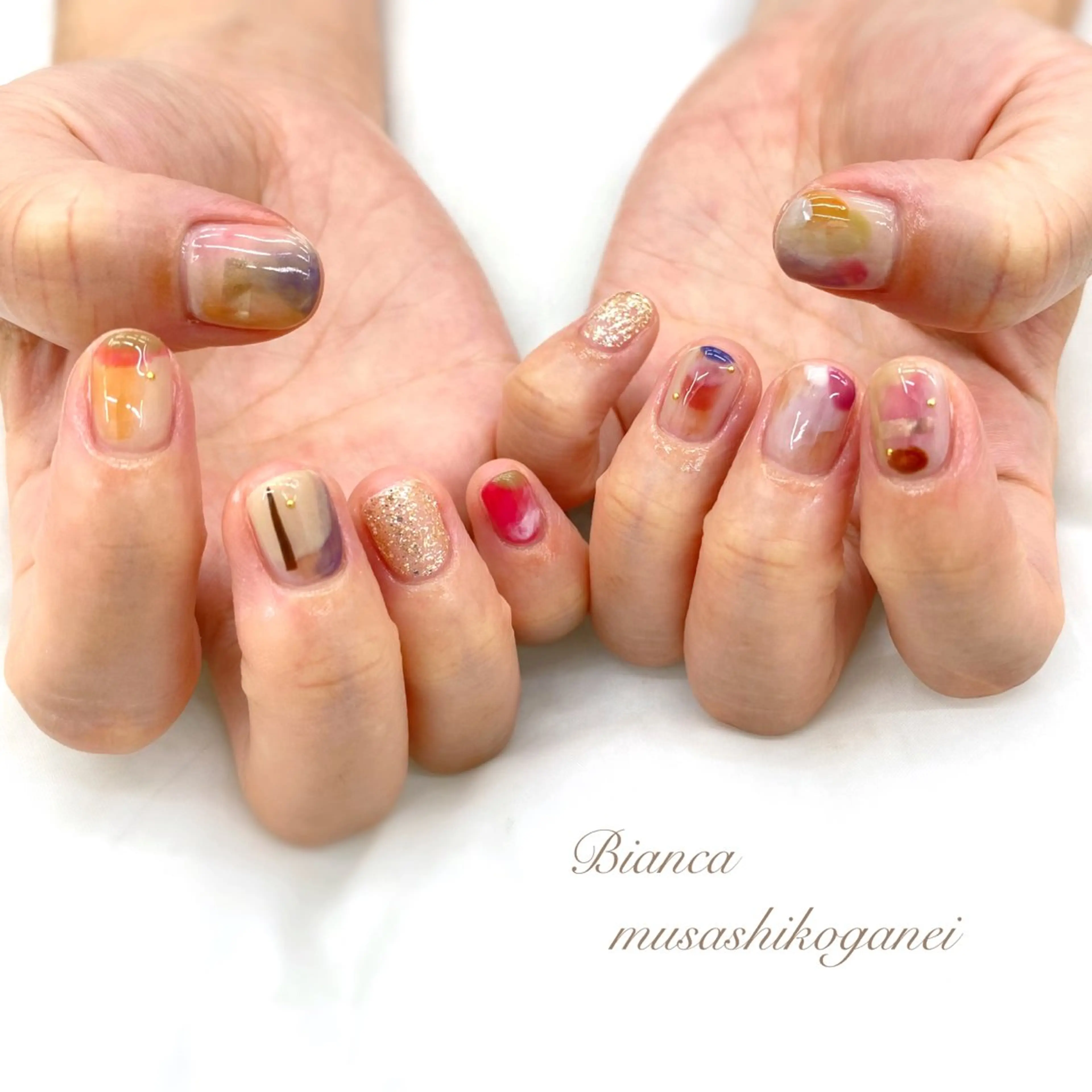 ネイル ハンドネイル Bianca 武蔵小金井　しぎはらのネイルデザイン