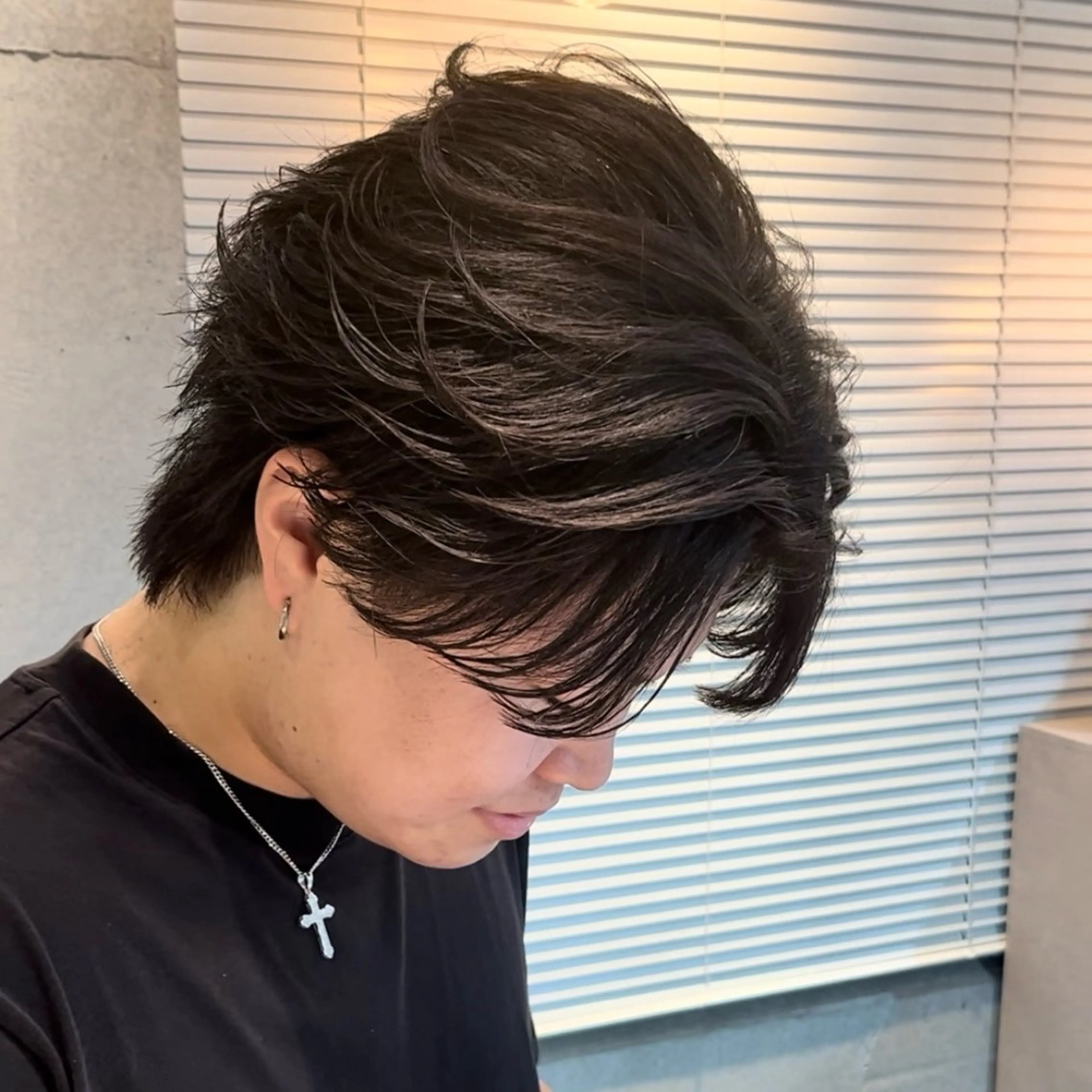 ✨【新規様限定メニュー限定】 メンズカット&楽にかっこよく乾かすだけ❗️毛流れパーマorフェザー🪶　土日➕1000円の写真