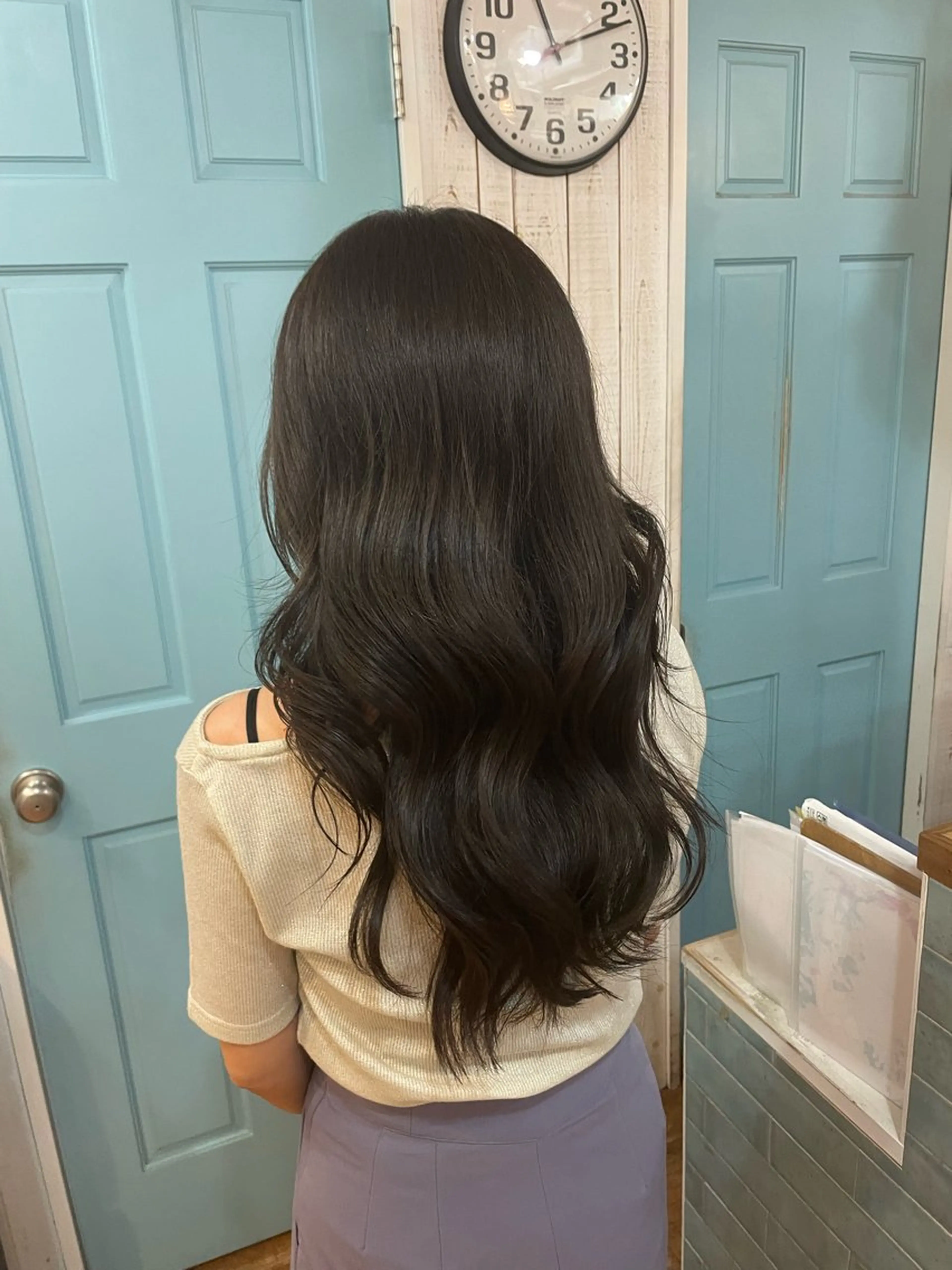 カラー ブリーチ グレージュ ブリーチなしカラー 艶カラー/暖色カラー RENAのヘアスタイル