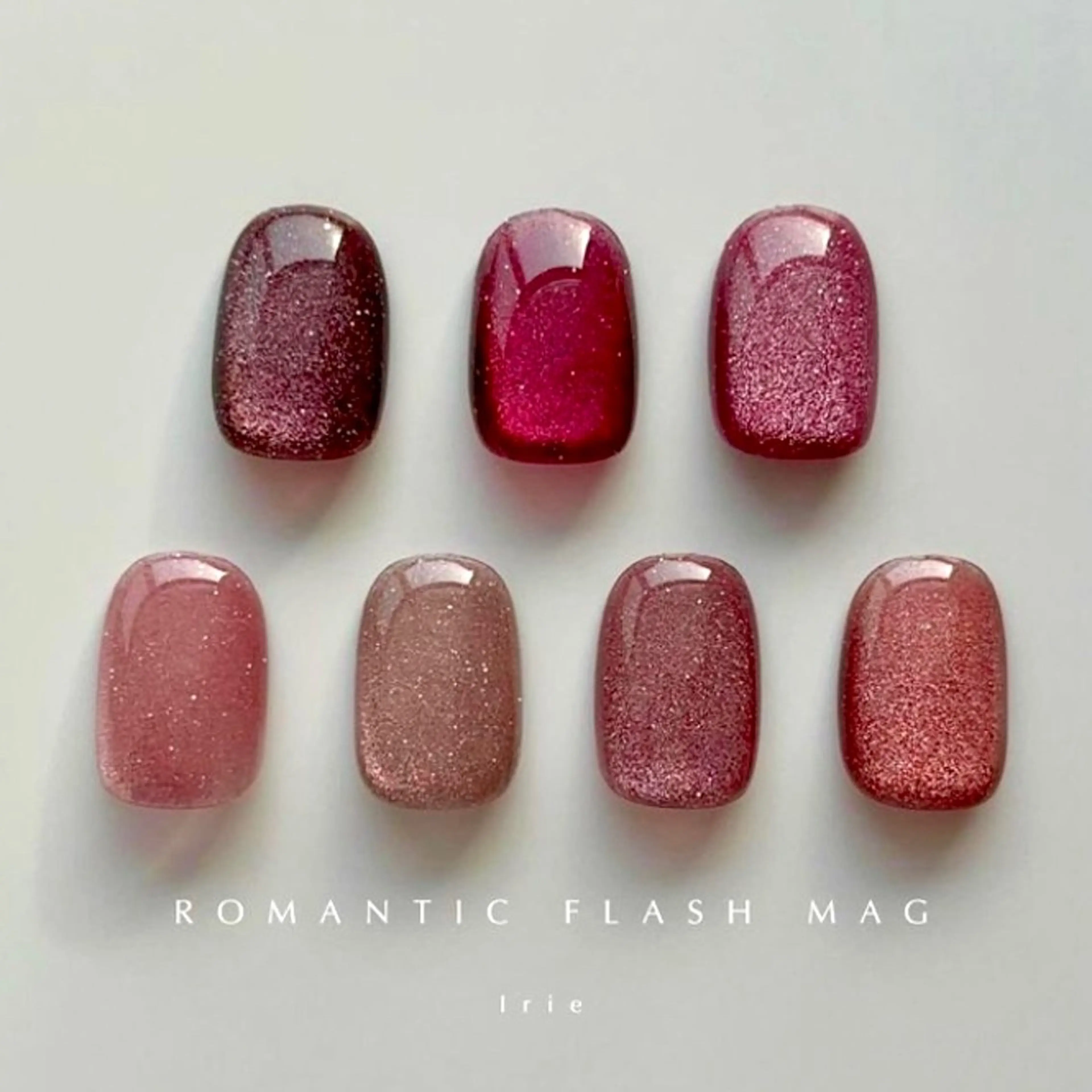 ネイル フラッシュネイル フラッシュマグ マグネットネイル ピンク ハンドネイル ボガスティーズネイル 川崎店のネイルデザイン