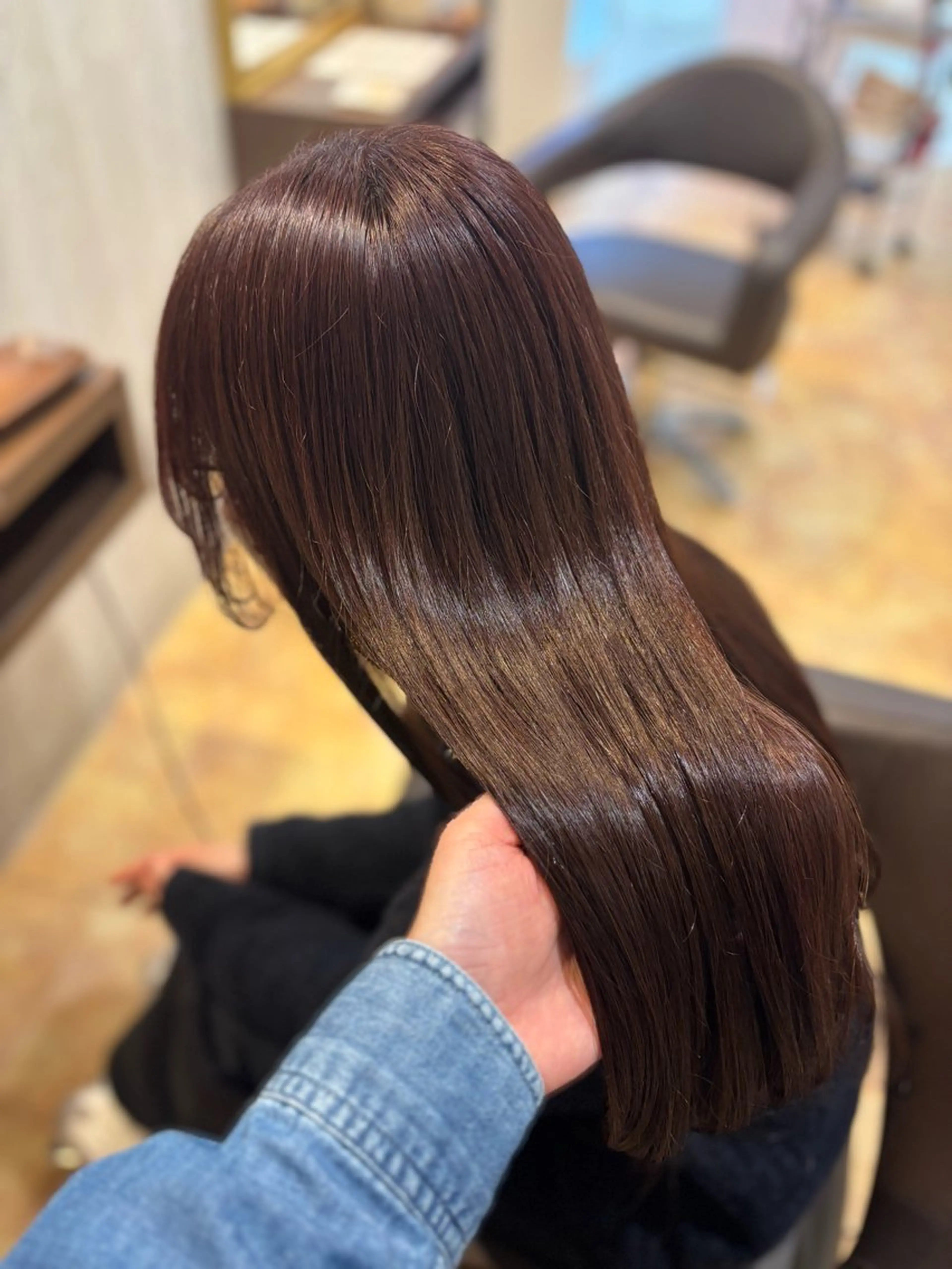 ロング カラー ヘアカラー トリートメント yui🥀/ボブ /ブリーチなしカラーのヘアスタイル