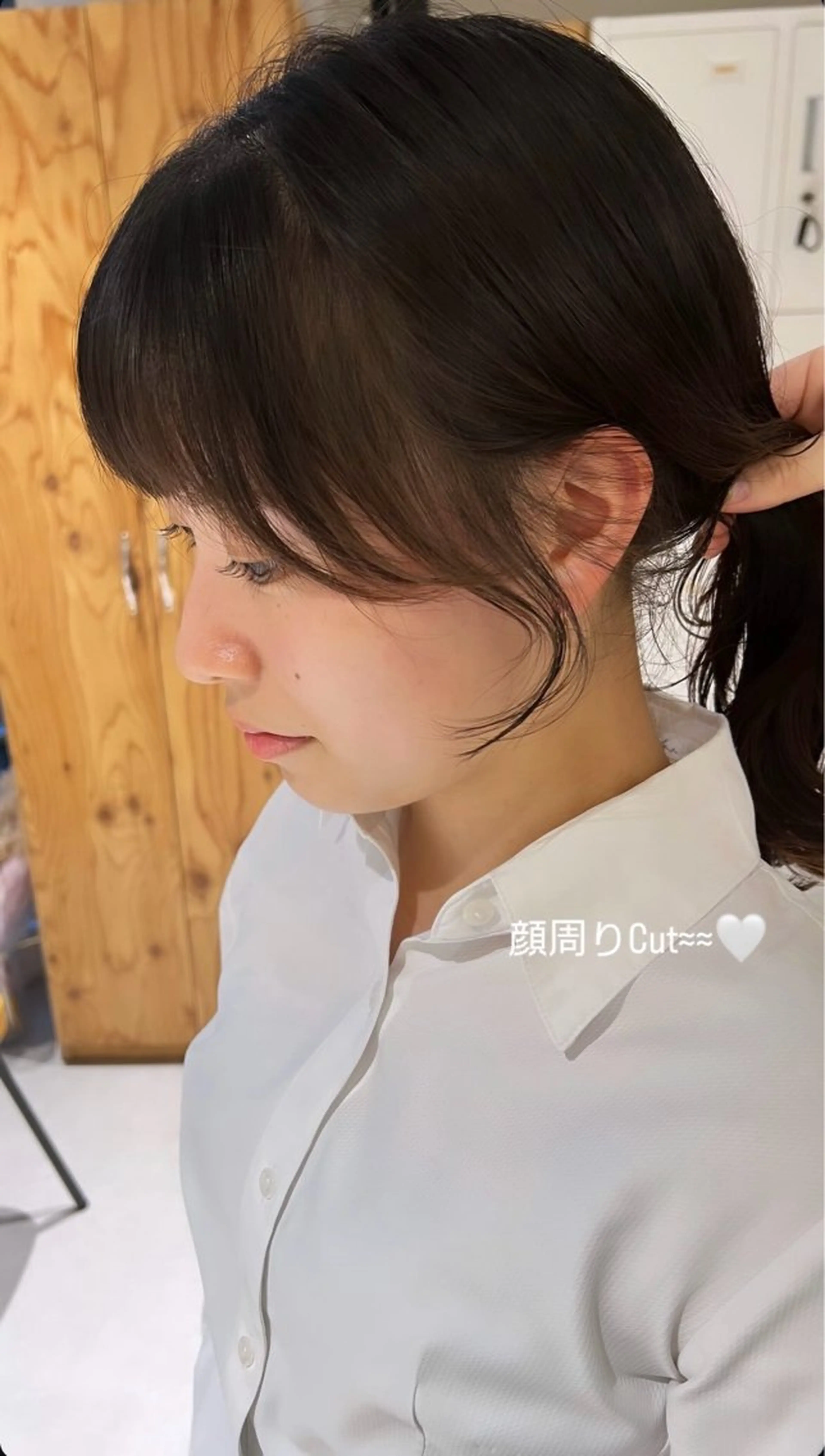 ミディアム 顔周りカット attrait 梅田店所属・梅田/ 髪質改善/ 似合わせ/RINKAのヘアスタイル