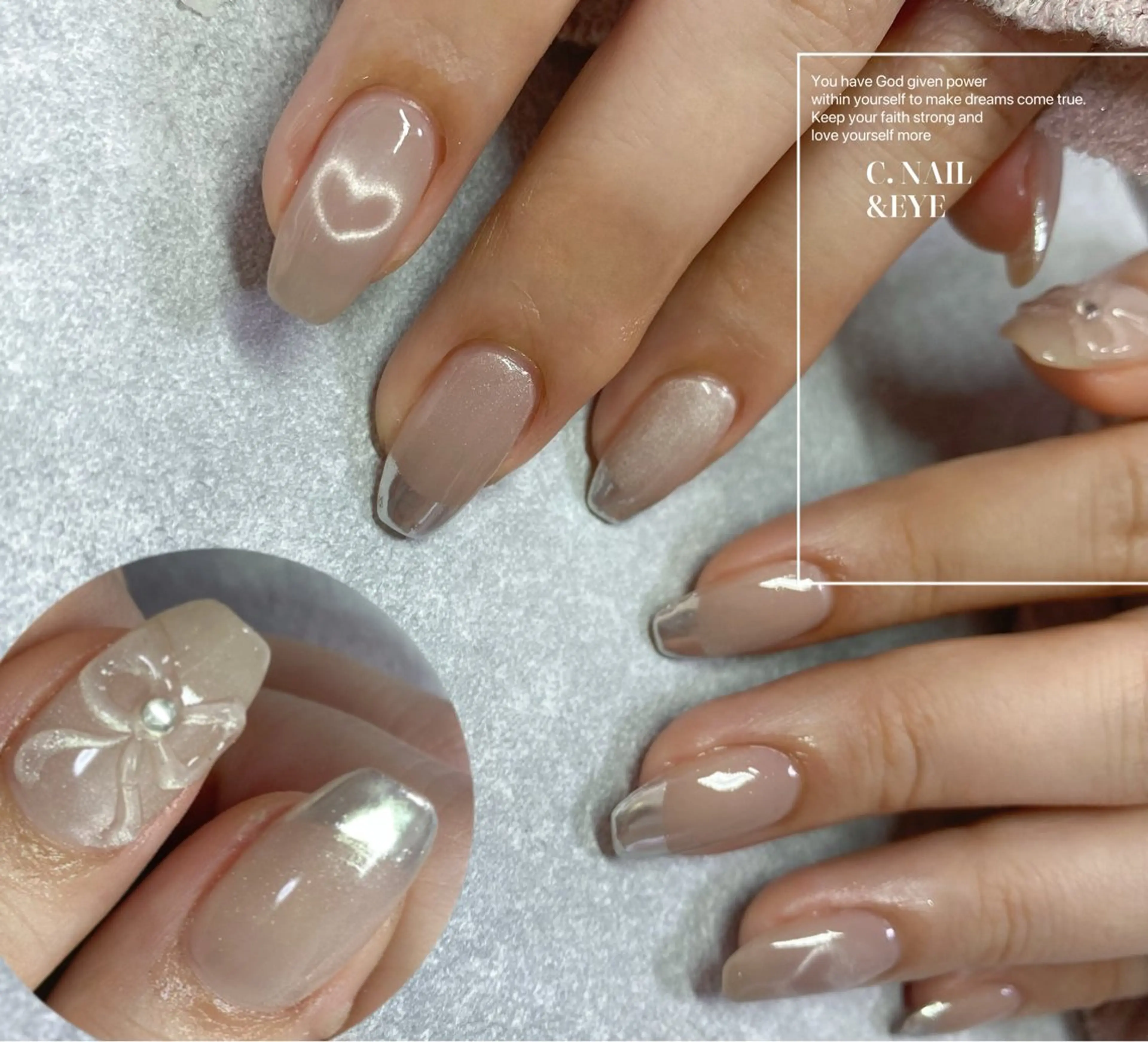 ネイル 入学式 フラッシュネイル フットネイル 卒業式 氷ネイル・うるうるネイル C.Nail &Eye筑紫駅のネイルデザイン