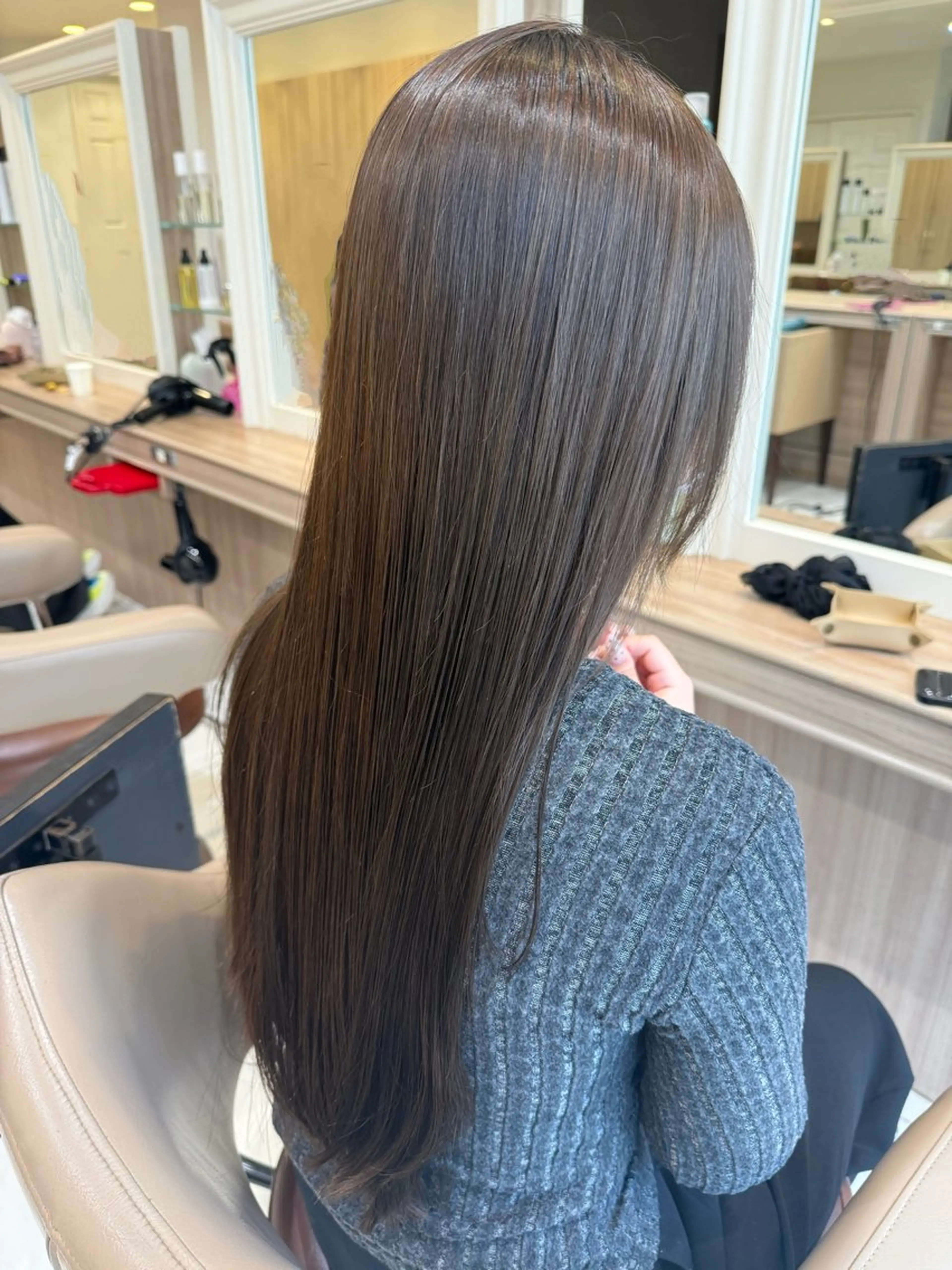 ロング カラー カット ヘアカラー トリートメント 韓国ヘアメイク🎀/ 縮毛矯正✨山本媛香のヘアスタイル